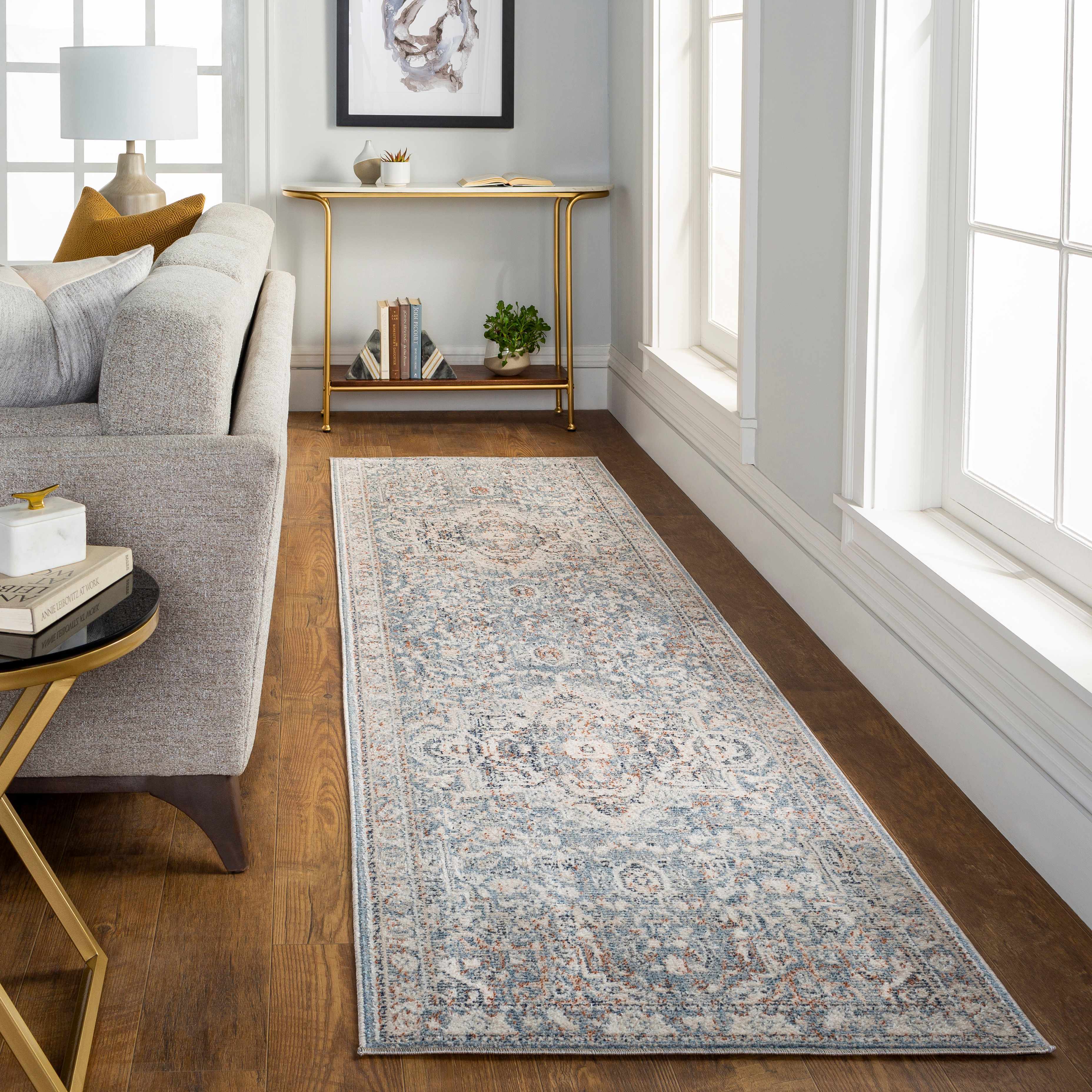 Buguey Cream&Blue  Area Rug - Clearance - Image 12