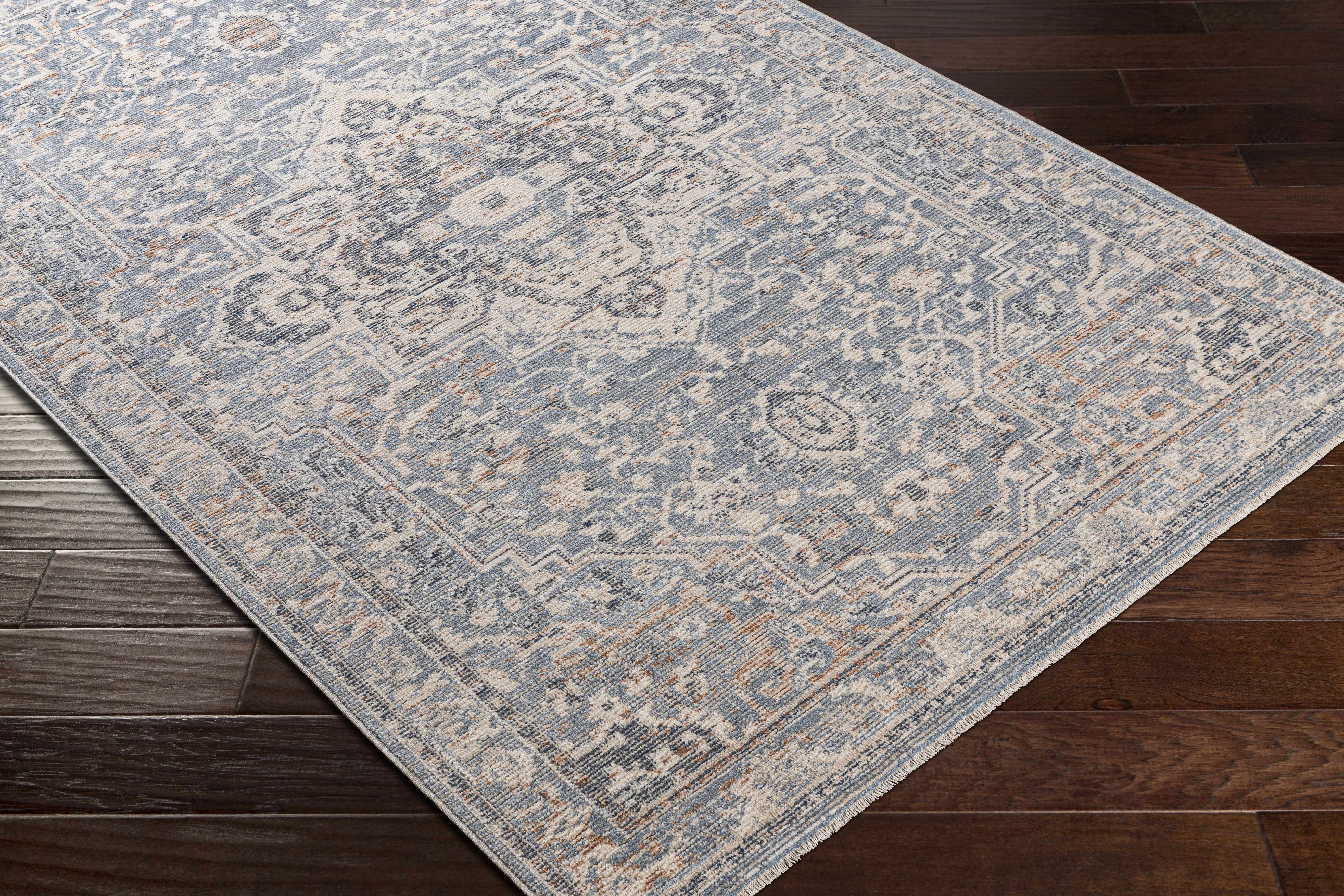 Buguey Cream&Blue  Area Rug - Clearance - Image 3