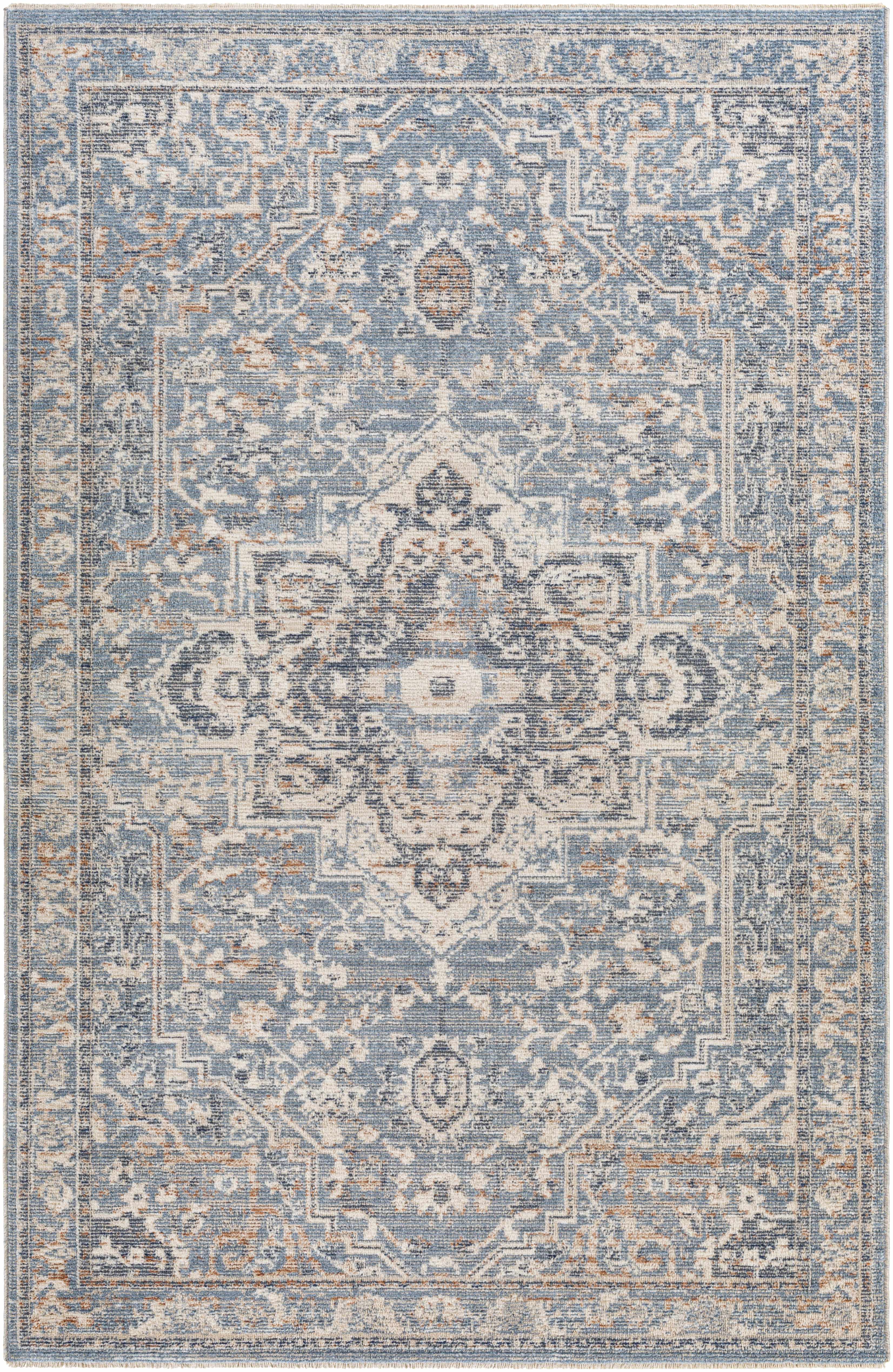 Buguey Cream&Blue  Area Rug - Clearance - Image 8