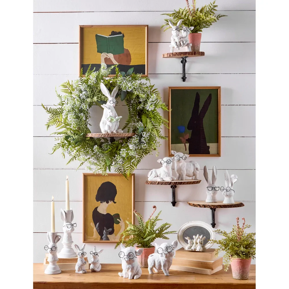 BUNNIES WITH GLASSES CANDLESTICKS - Image 2