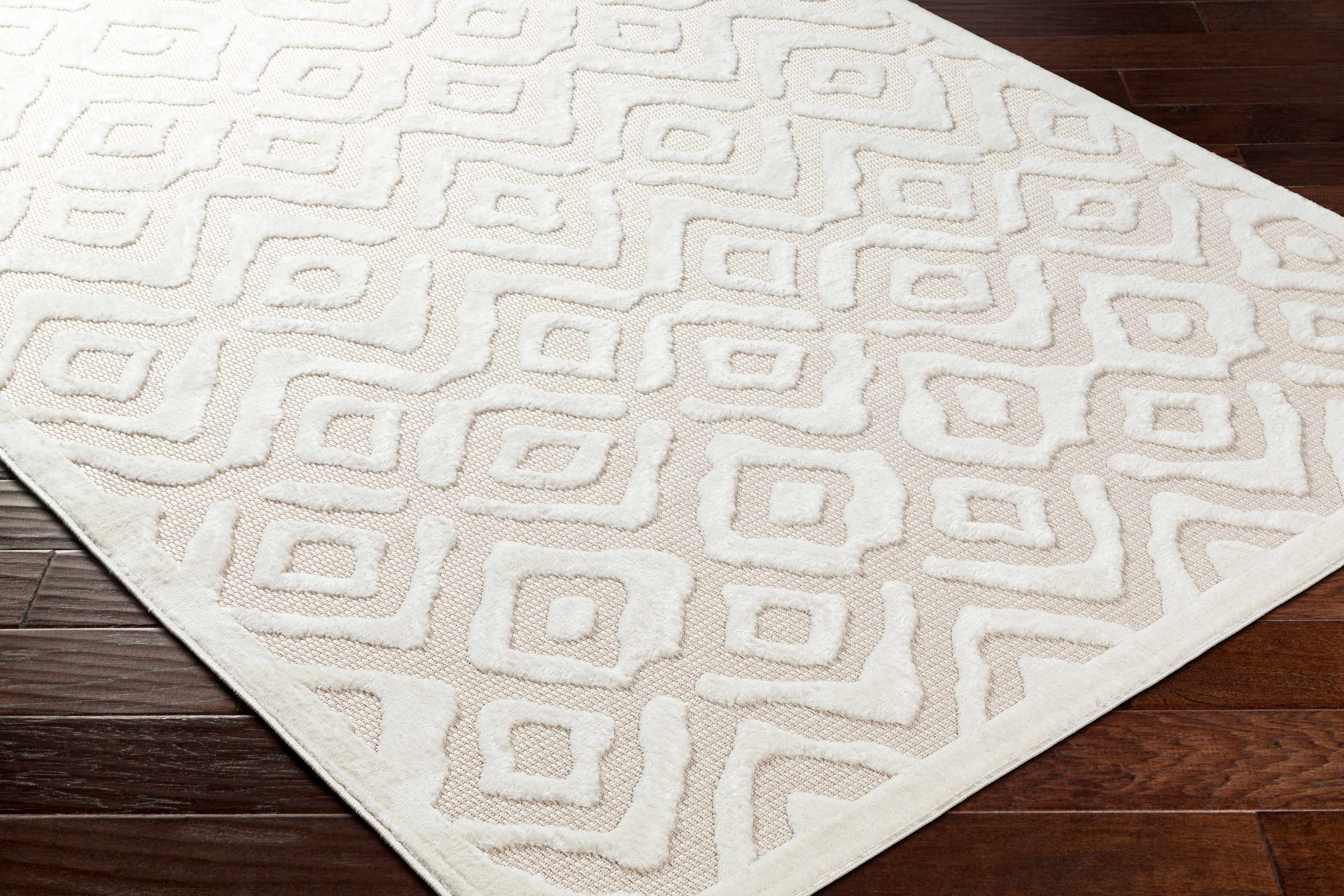 Burl Cream Outdoor Rug - Clearance - Image 4