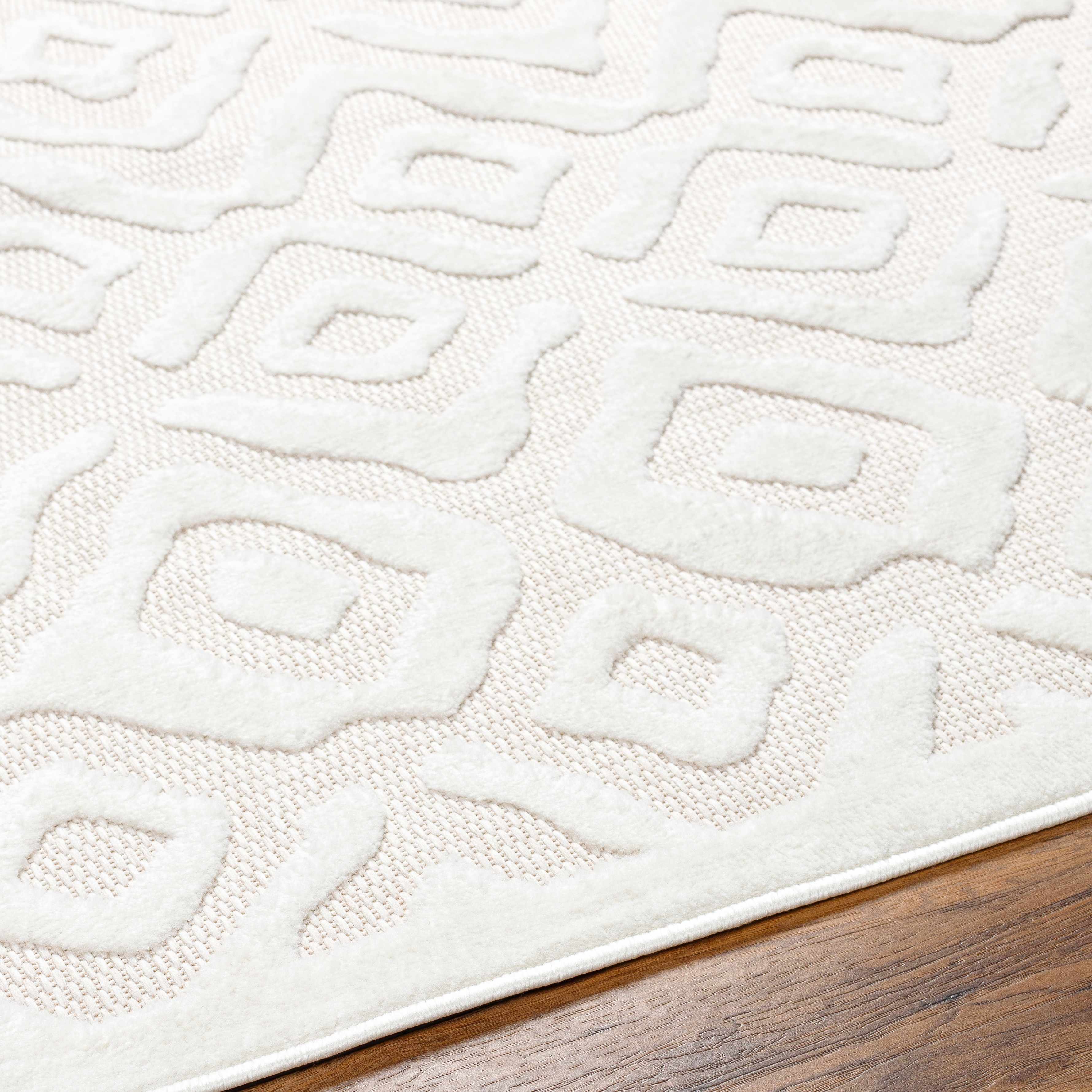 Burl Cream Outdoor Rug - Clearance - Image 9