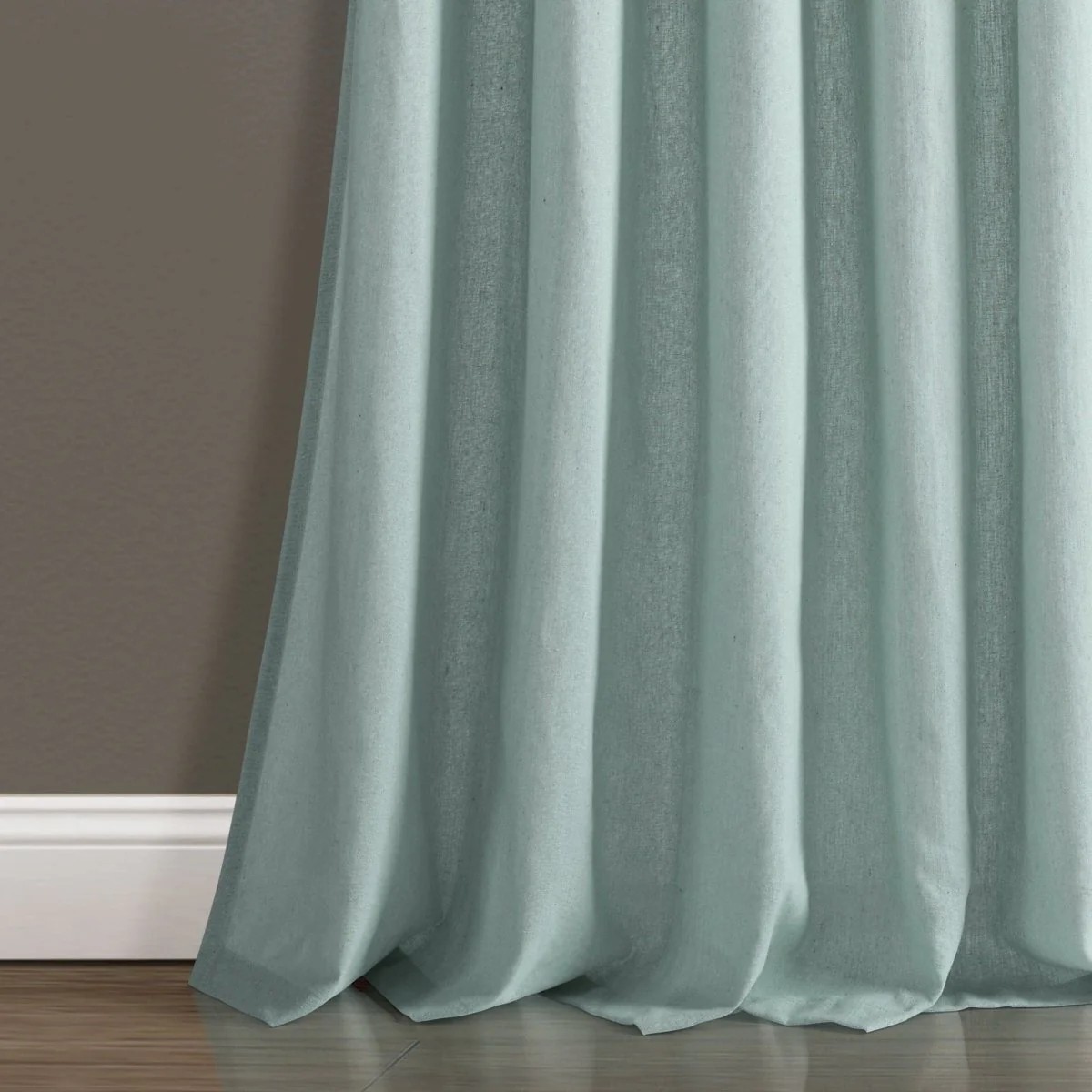 Burlap Knotted Tab Top Window Curtain Panel Set - Image 20