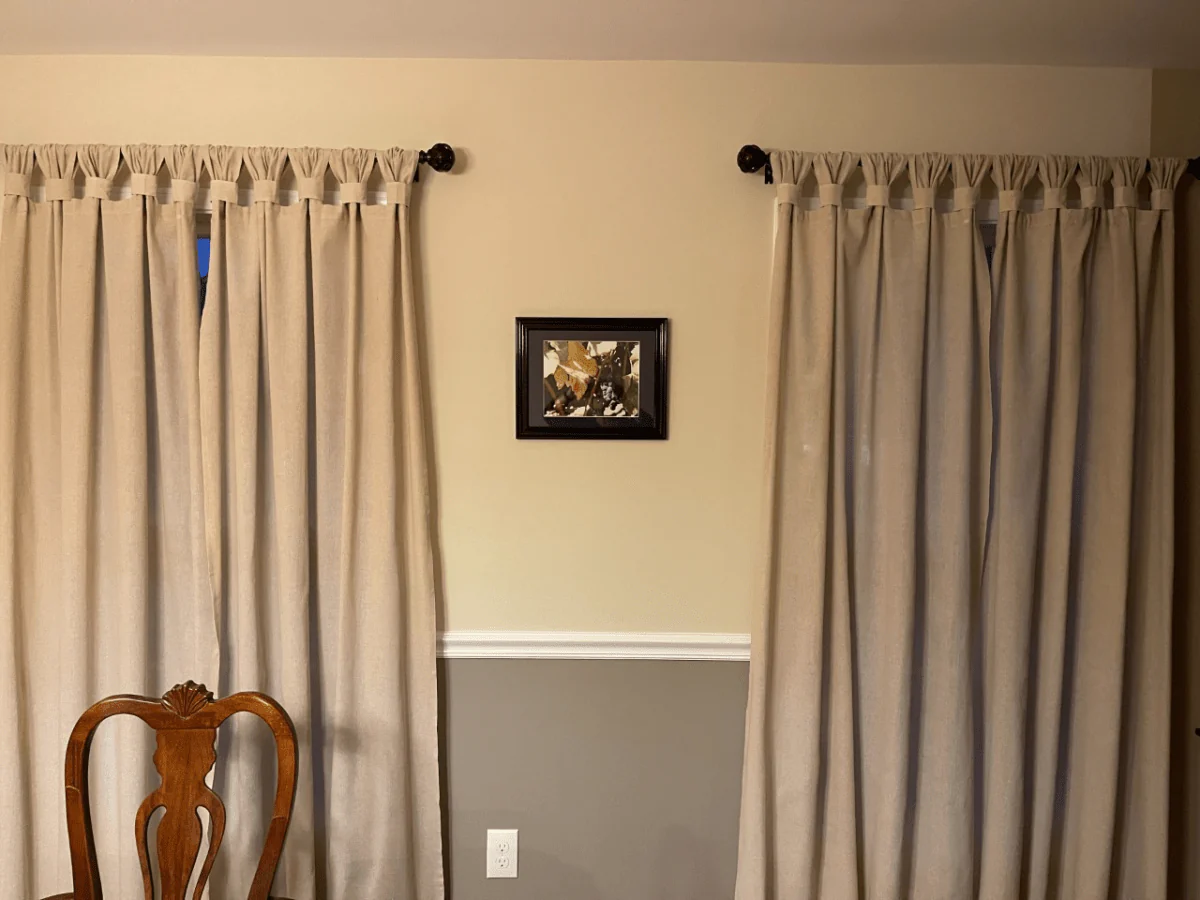 Burlap Knotted Tab Top Window Curtain Panel Set - Image 34