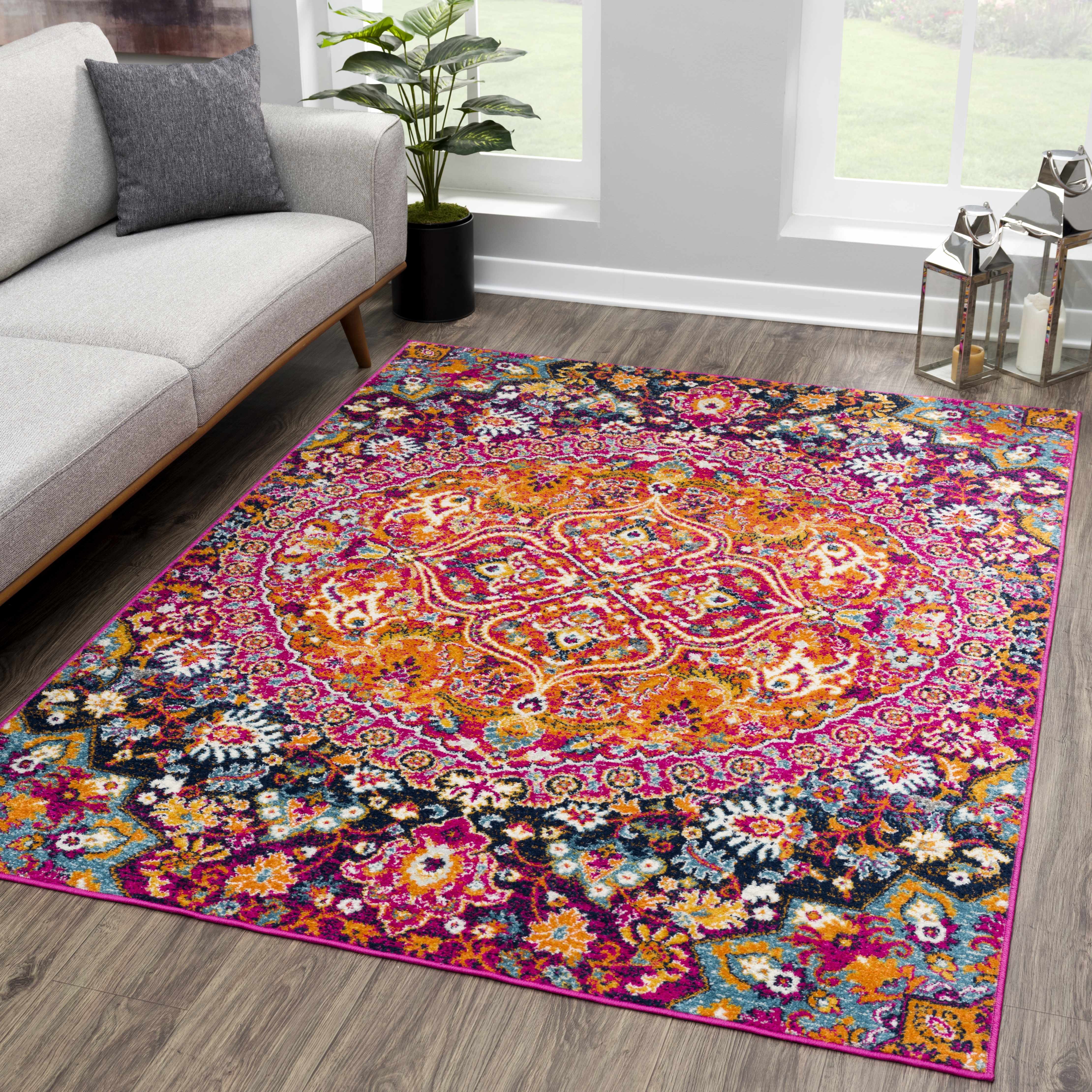 Burnt Orange Ojus Area Rug - Image 2