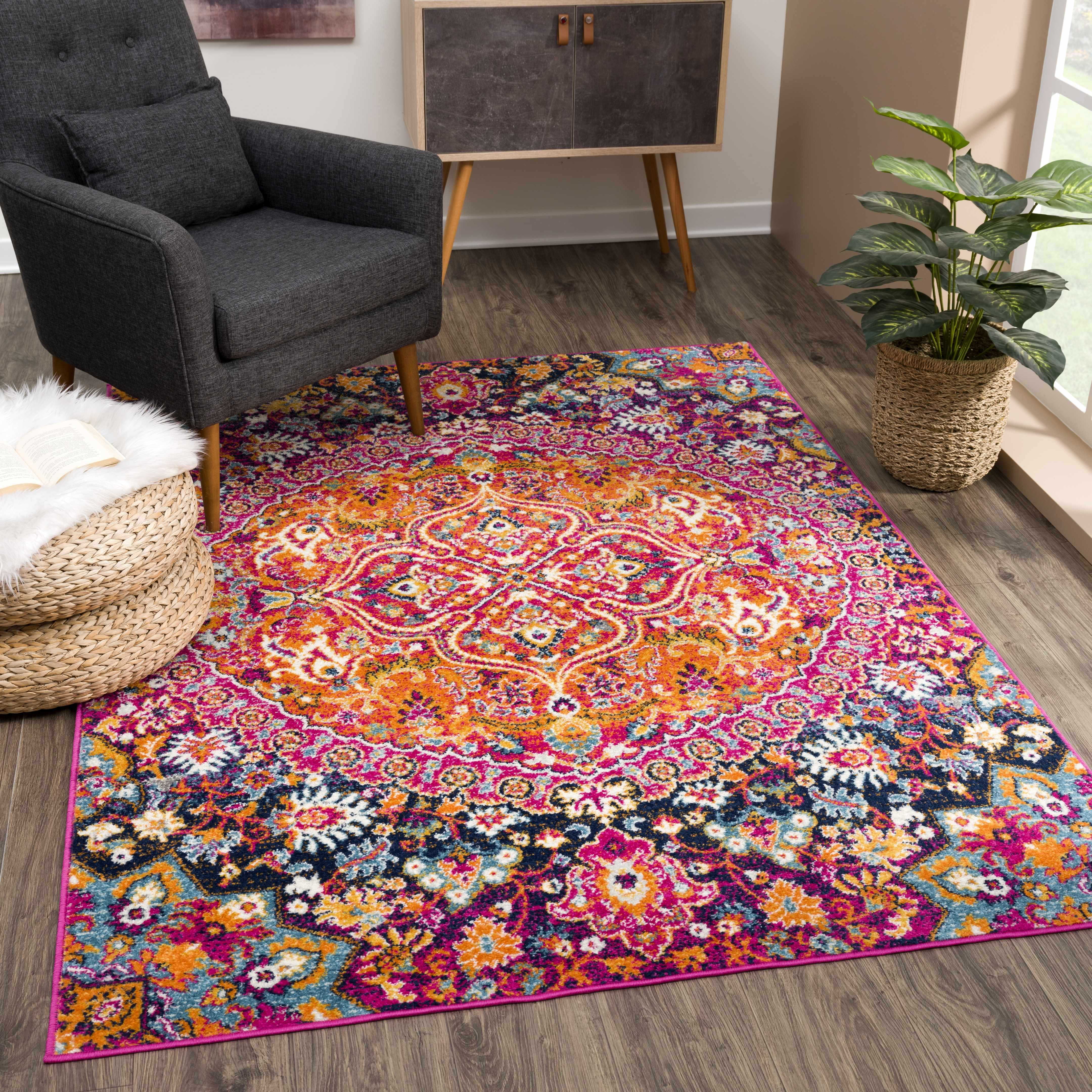 Burnt Orange Ojus Area Rug - Image 3