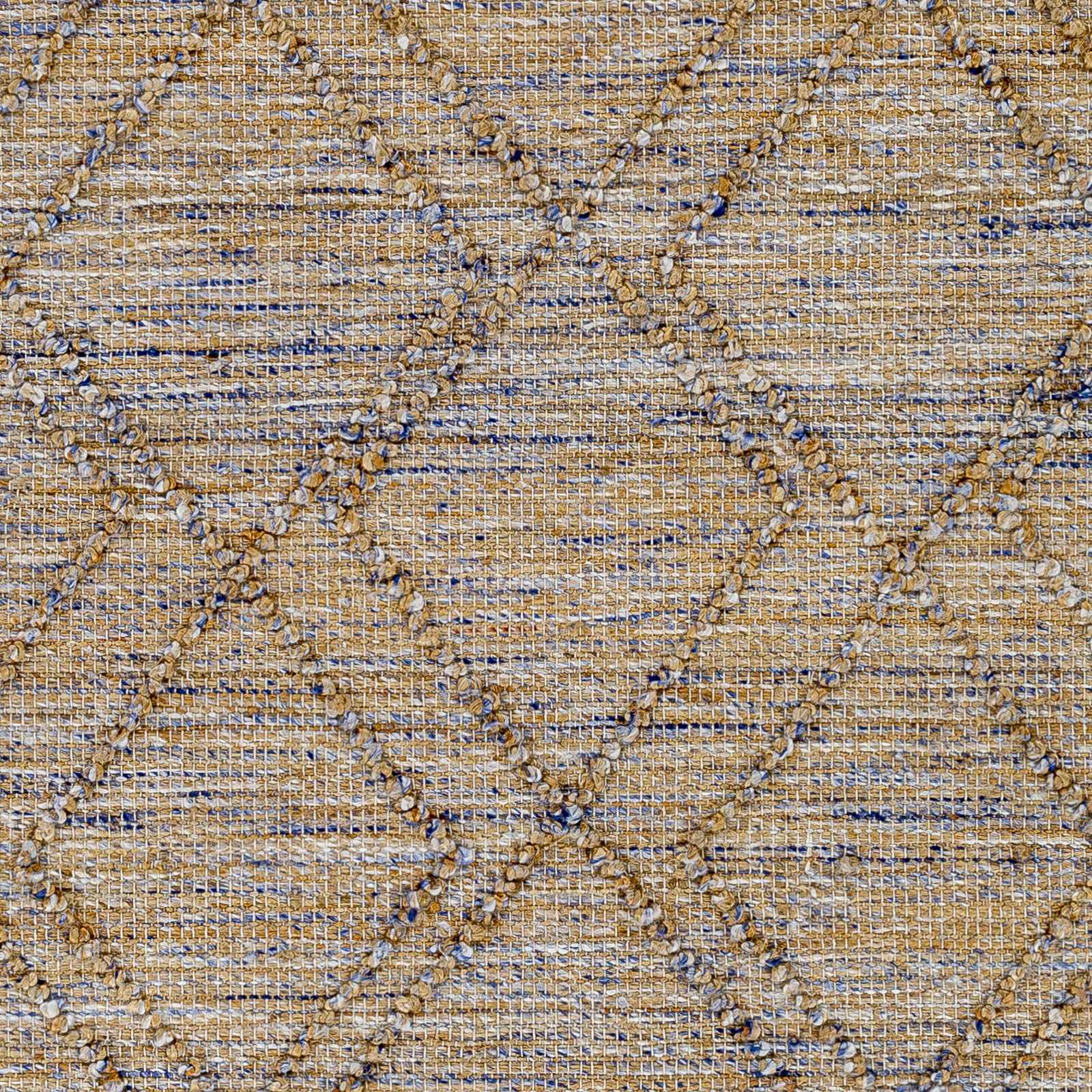 Buse Hand Woven Beige & Blue Area Rug - Clearance - Image 6