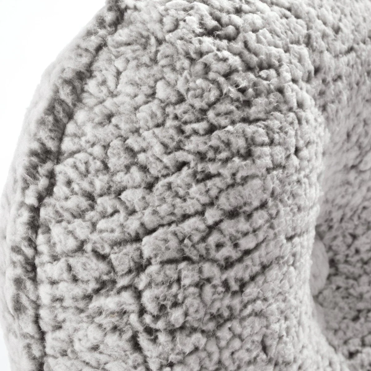Button Soft Sherpa Round Throw Pillow - Image 21