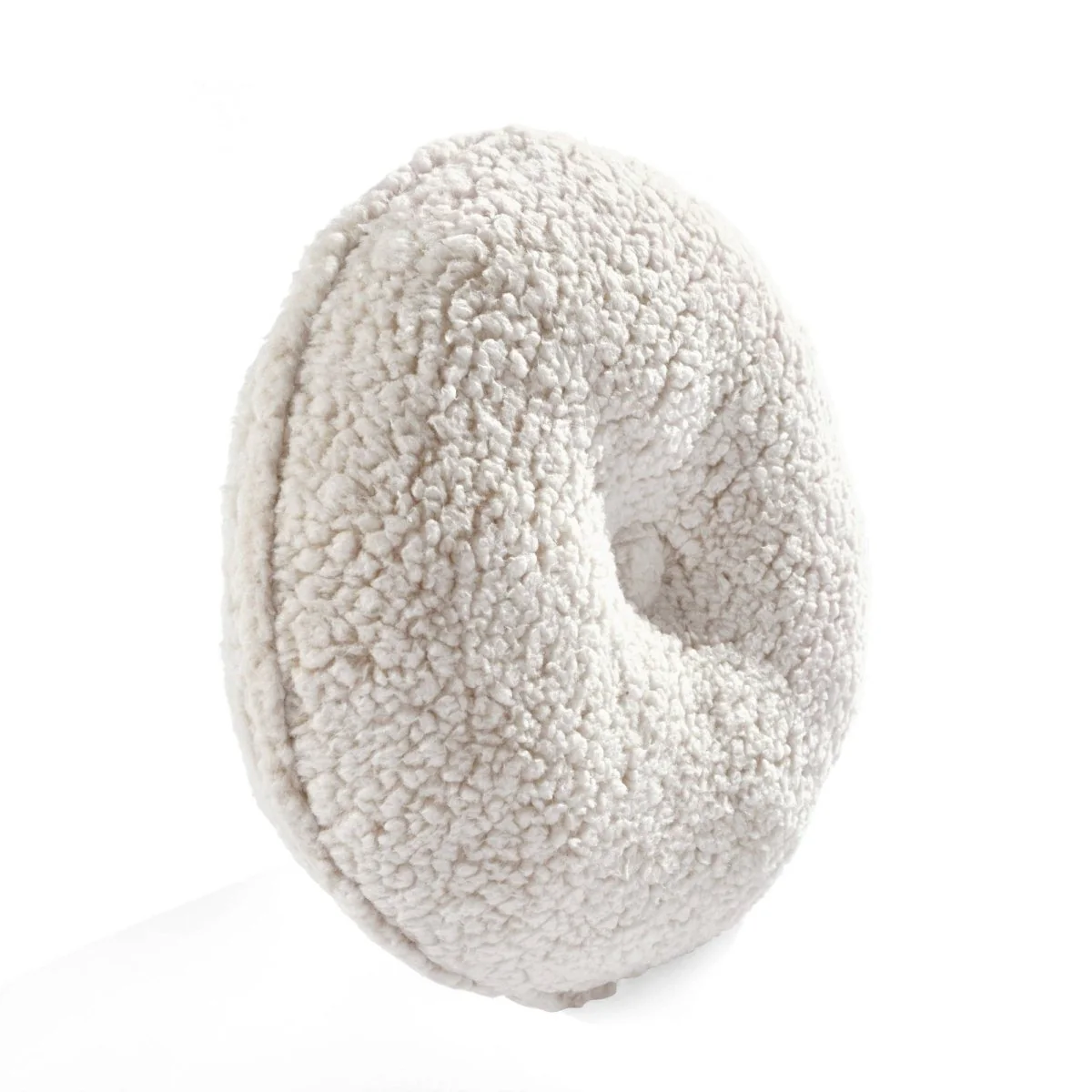 Button Soft Sherpa Round Throw Pillow - Image 7