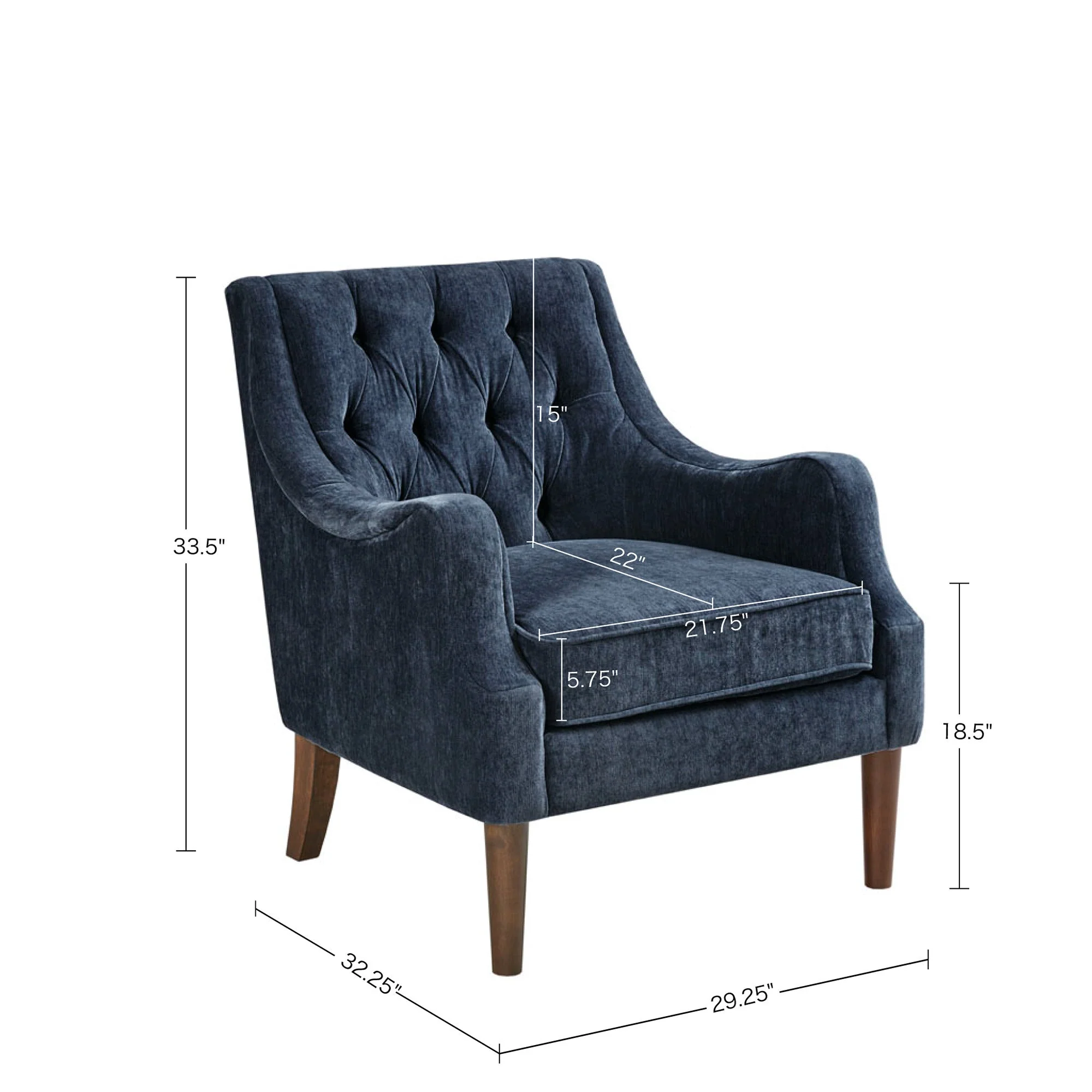 Button Tufted Accent Chair - Image 6