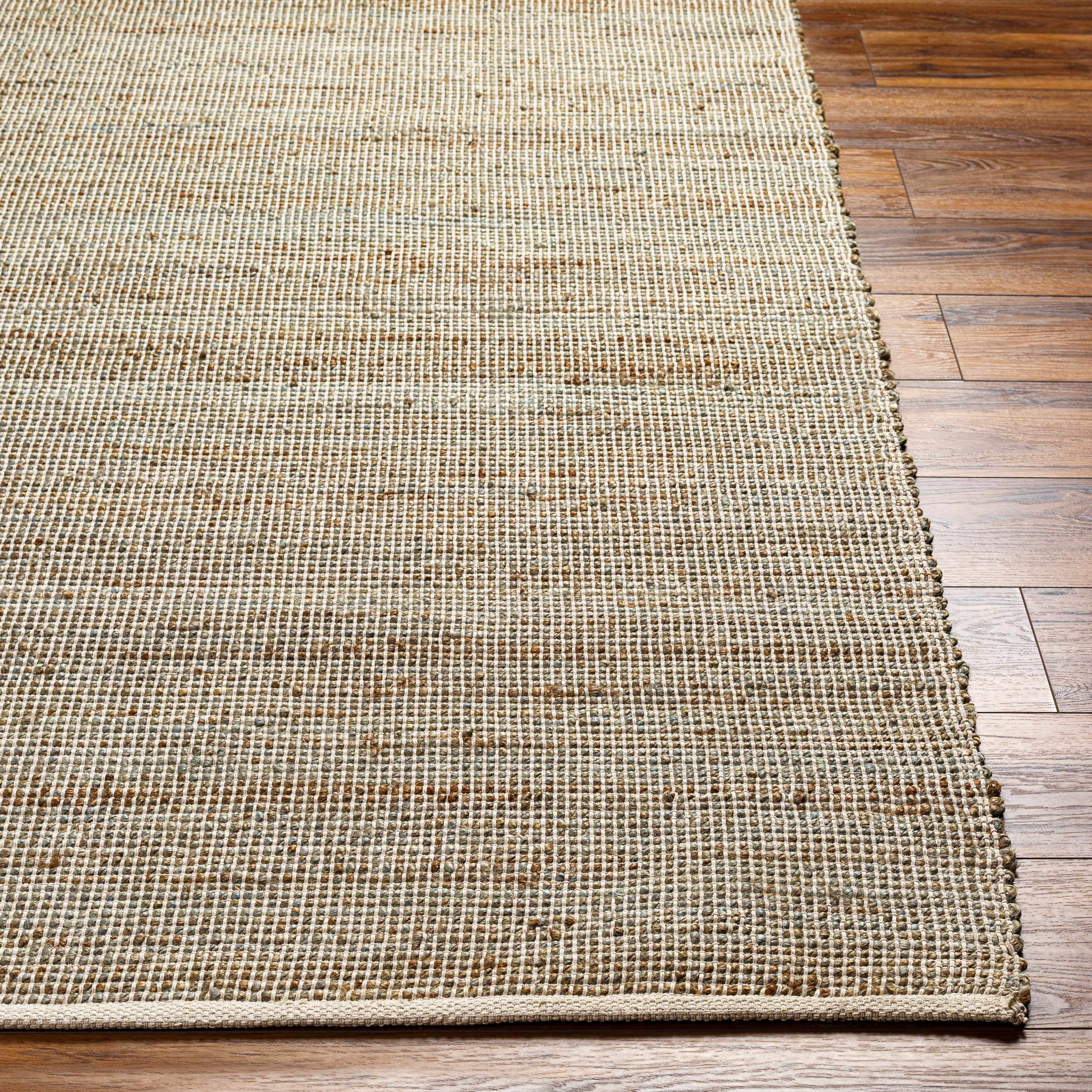 Byrne Beige & Green Jute Rug - Image 4