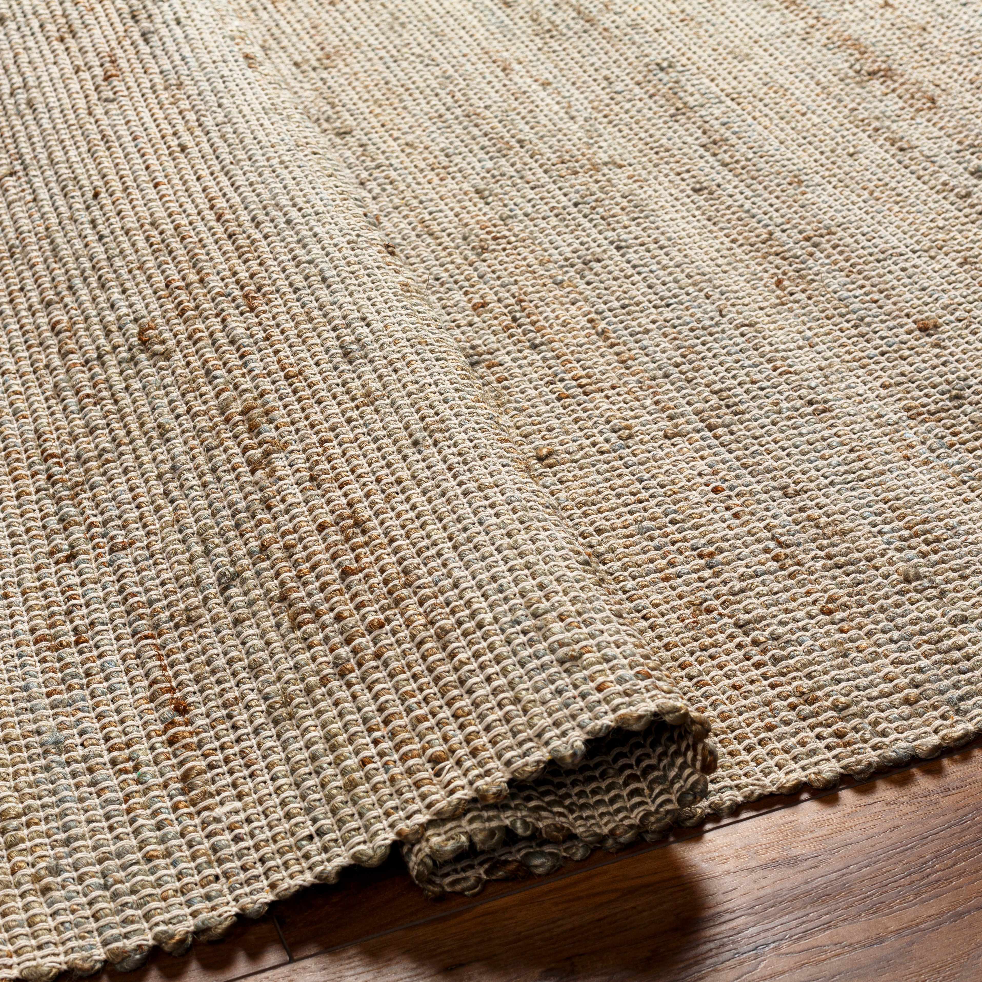 Byrne Beige & Green Jute Rug - Image 5