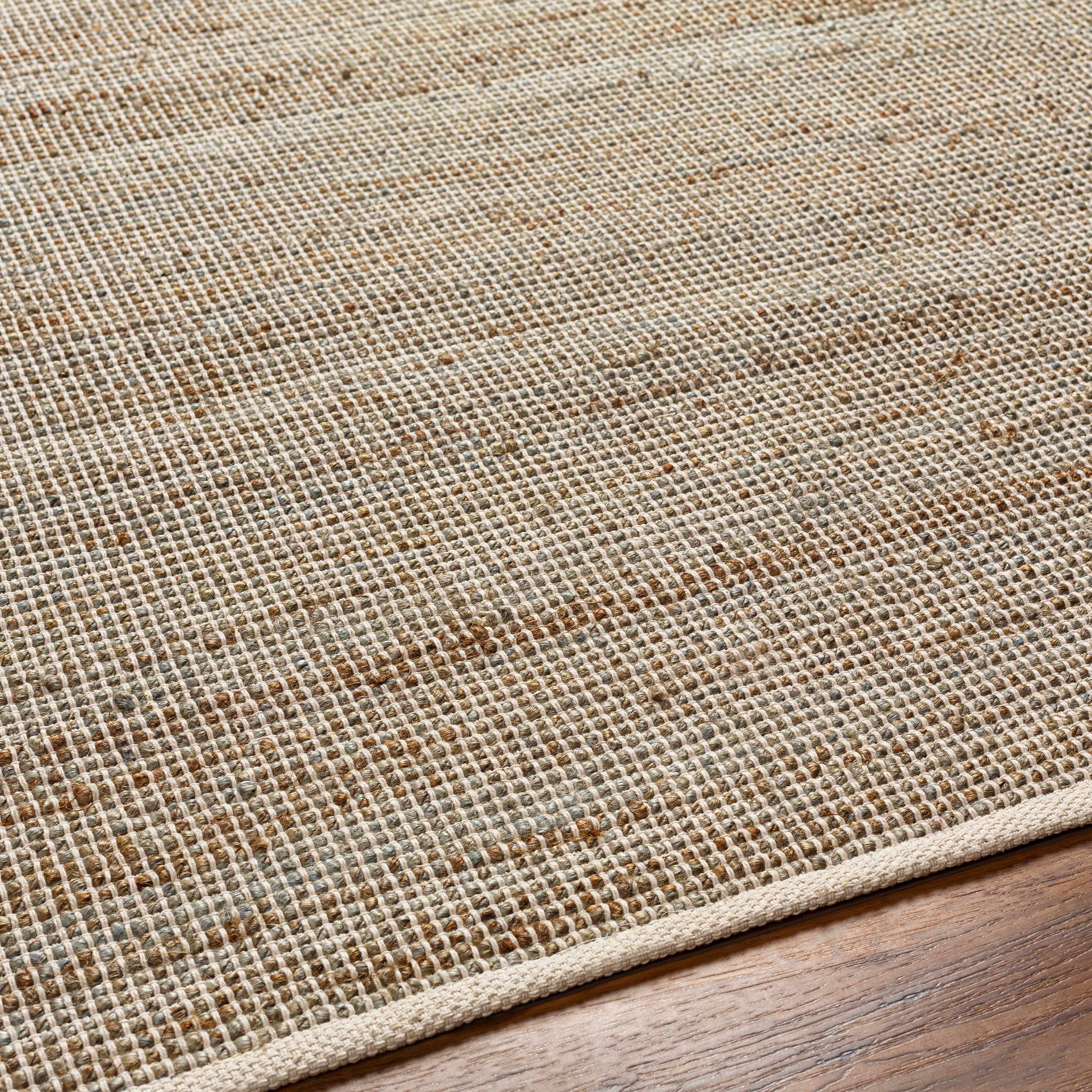 Byrne Beige & Green Jute Rug - Image 6