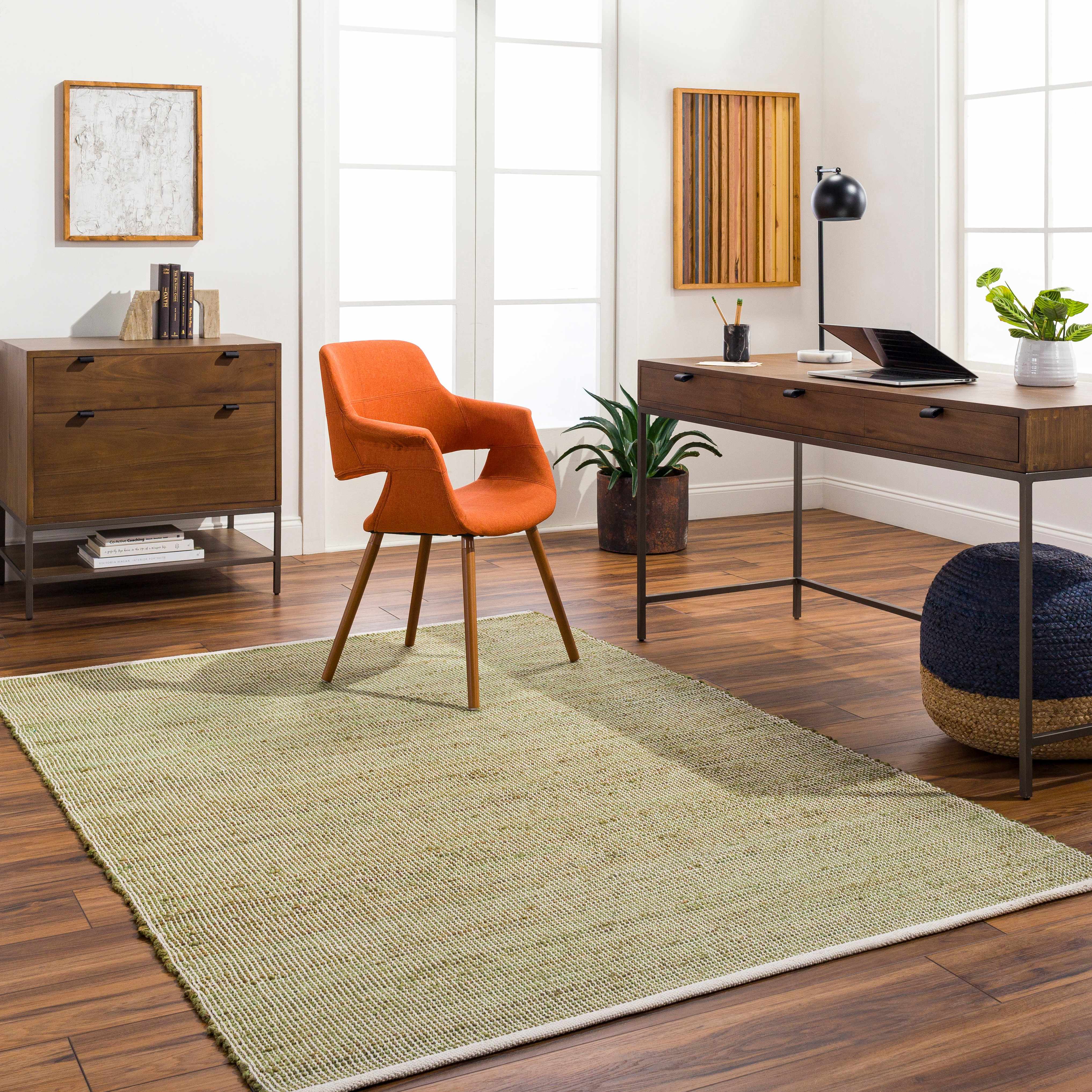 Byrne Green Area Rug - Clearance - Image 2