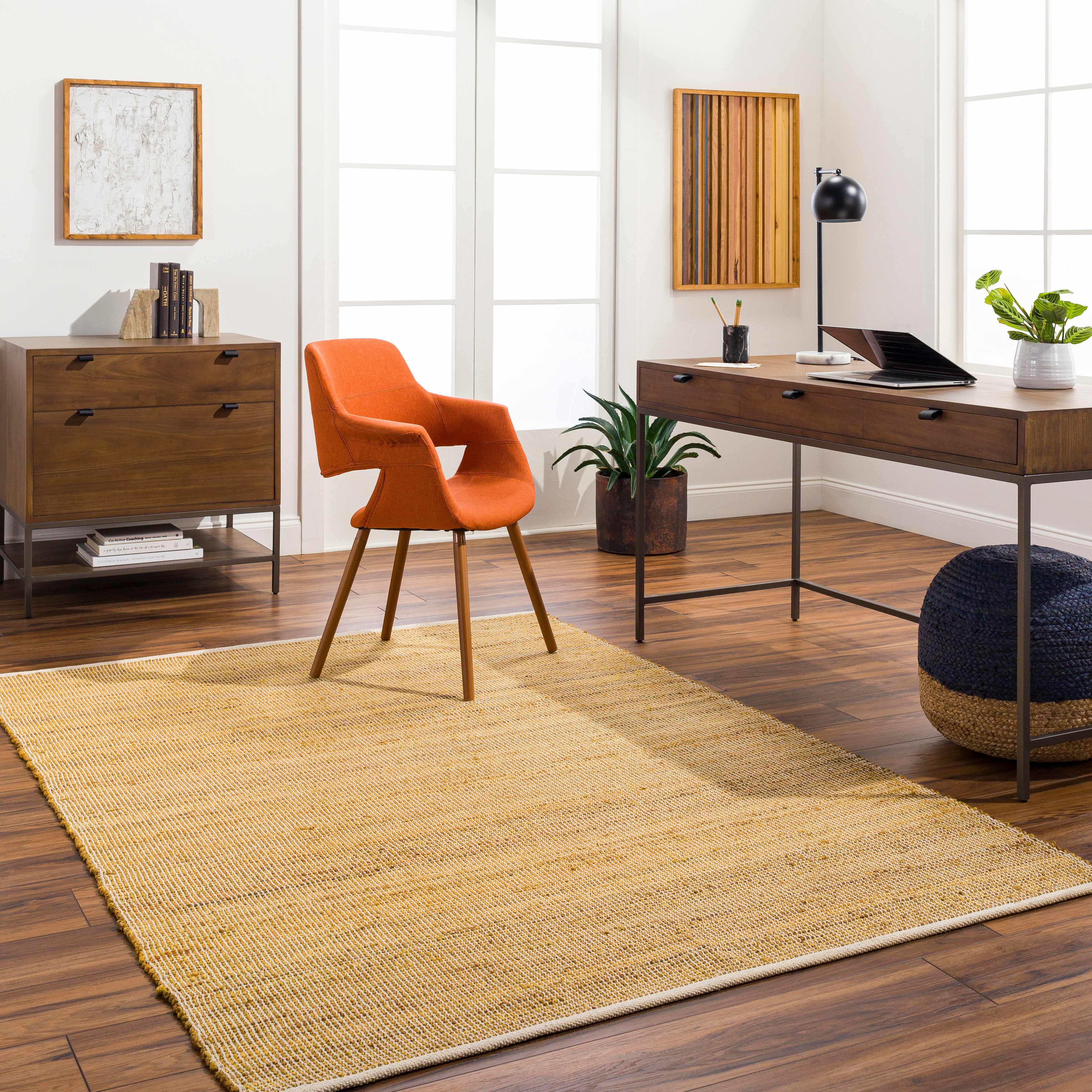 Byrne Tan Area Rug - Clearance - Image 2