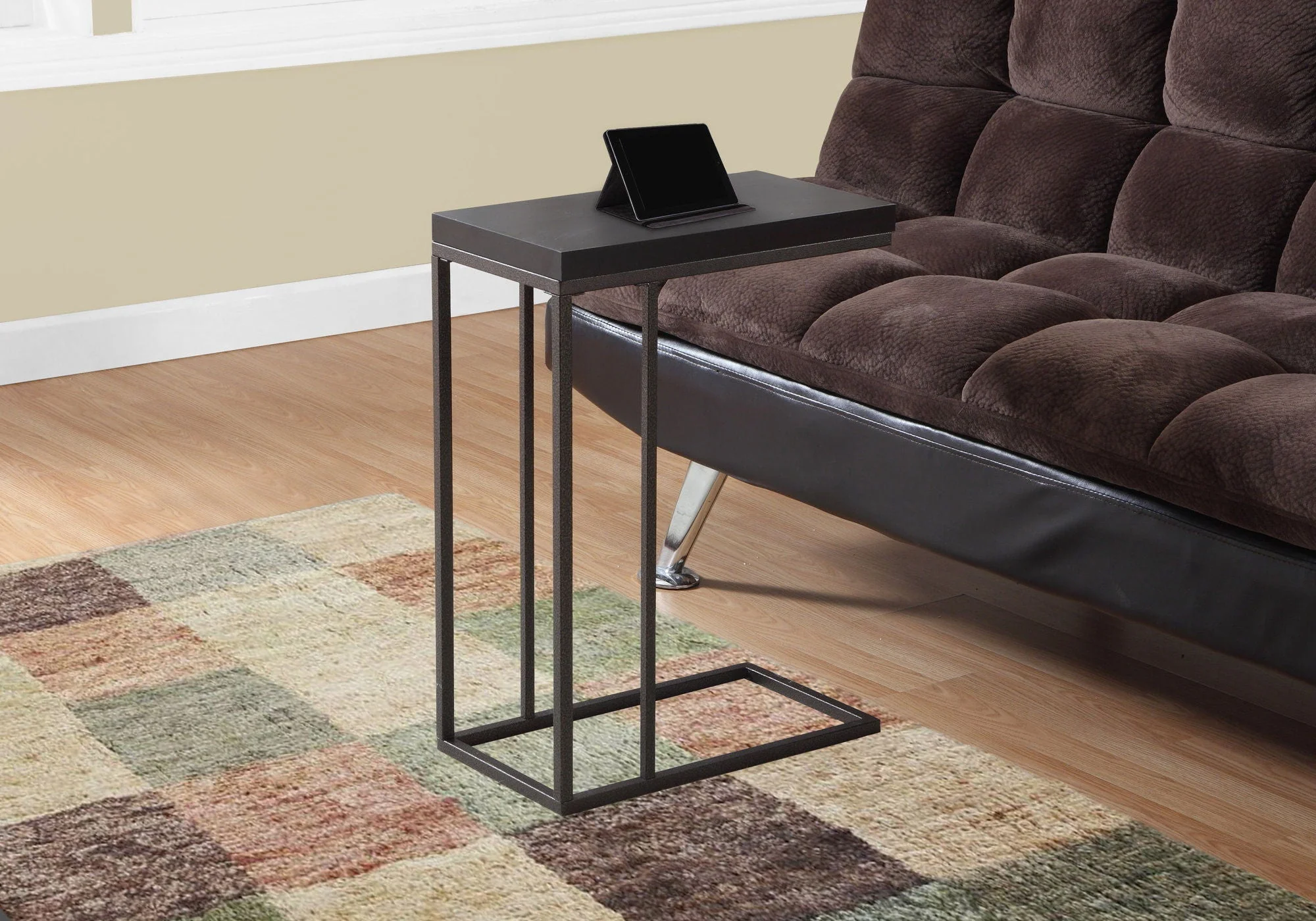 C-Shaped Accent Table for Living Room - Image 2