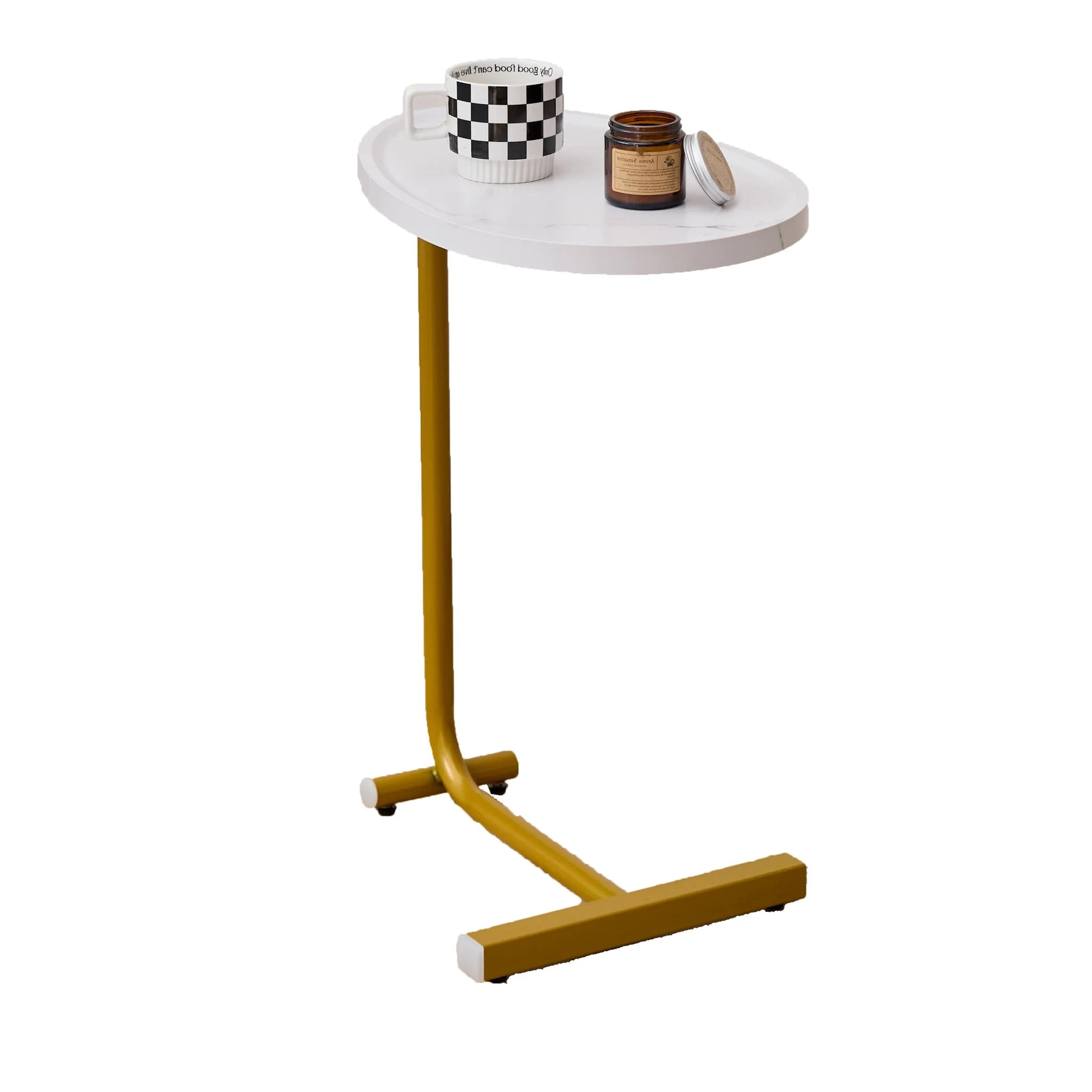 C-Shaped Side Table, Small Sofa Table For Cough, Bedroom - Image 2