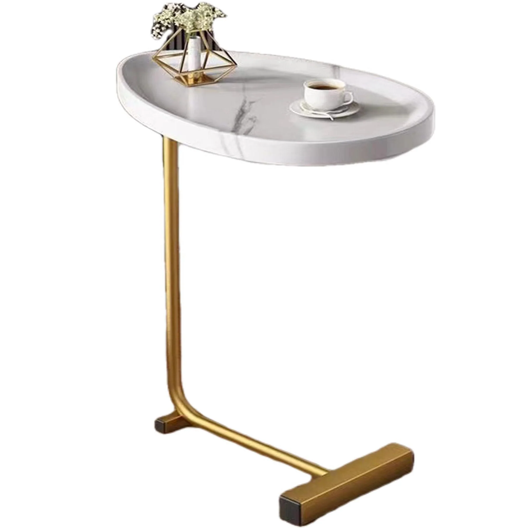 C-Shaped Side Table, Small Sofa Table For Cough, Bedroom - Image 3