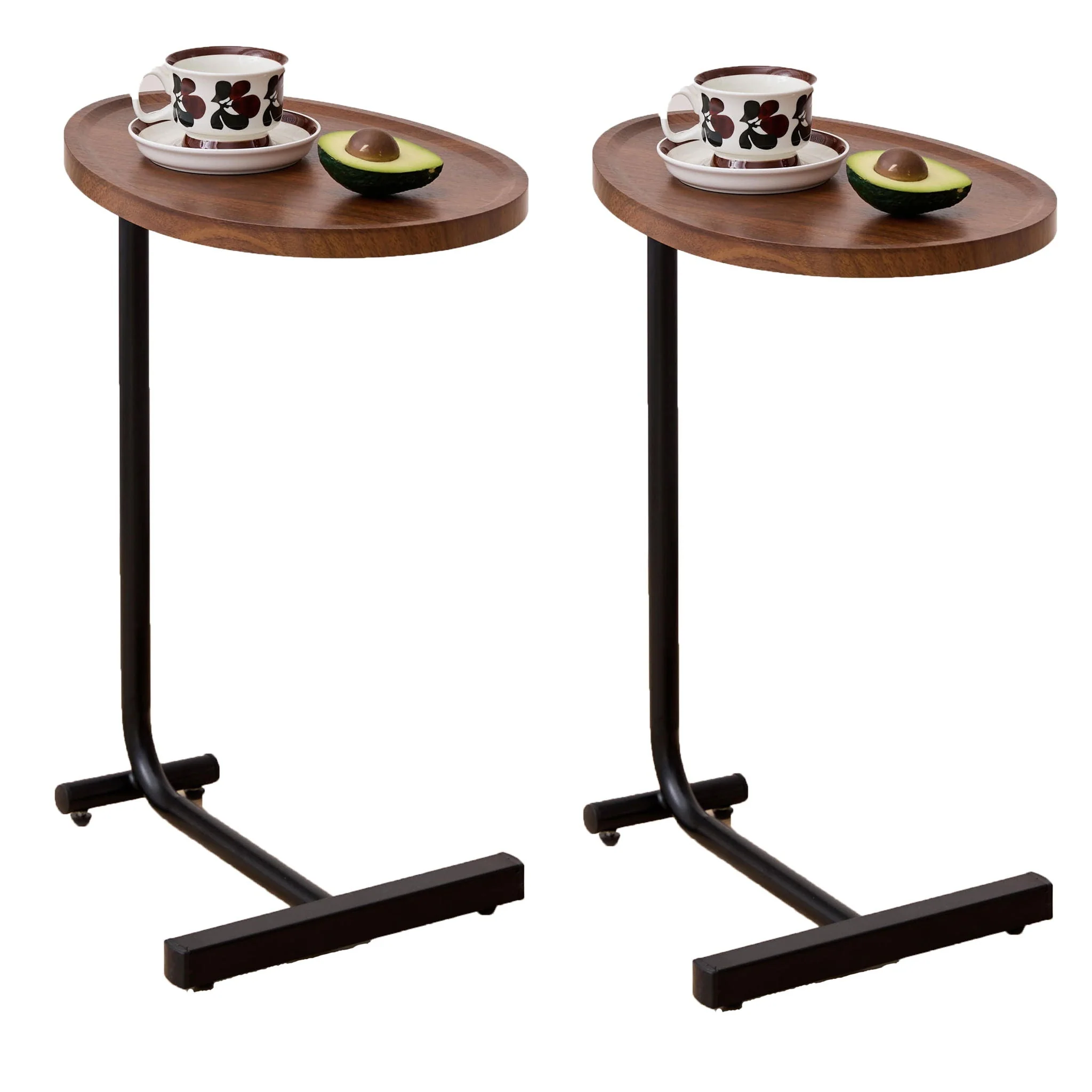 C-Shaped Side Table, Small Sofa Table For Cough, Bedroom - Image 7