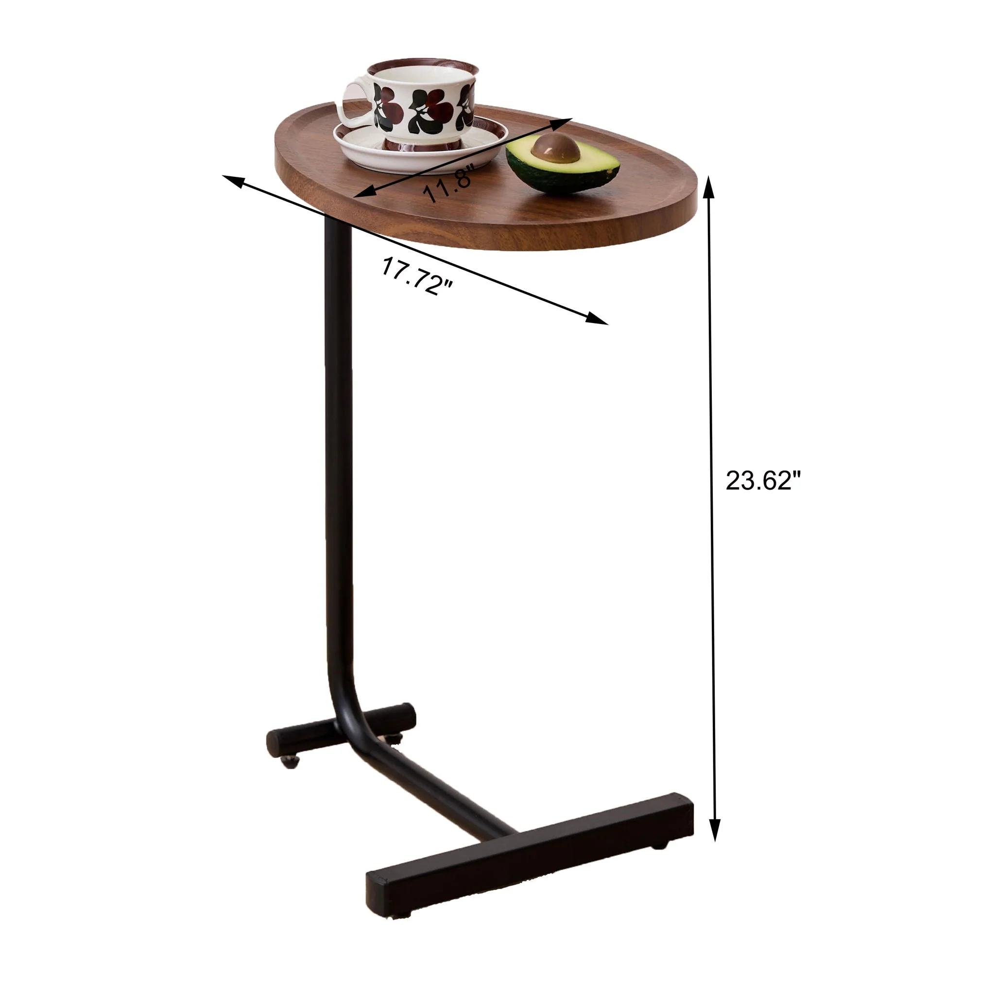 C-Shaped Side Table, Small Sofa Table For Cough, Bedroom - Image 8