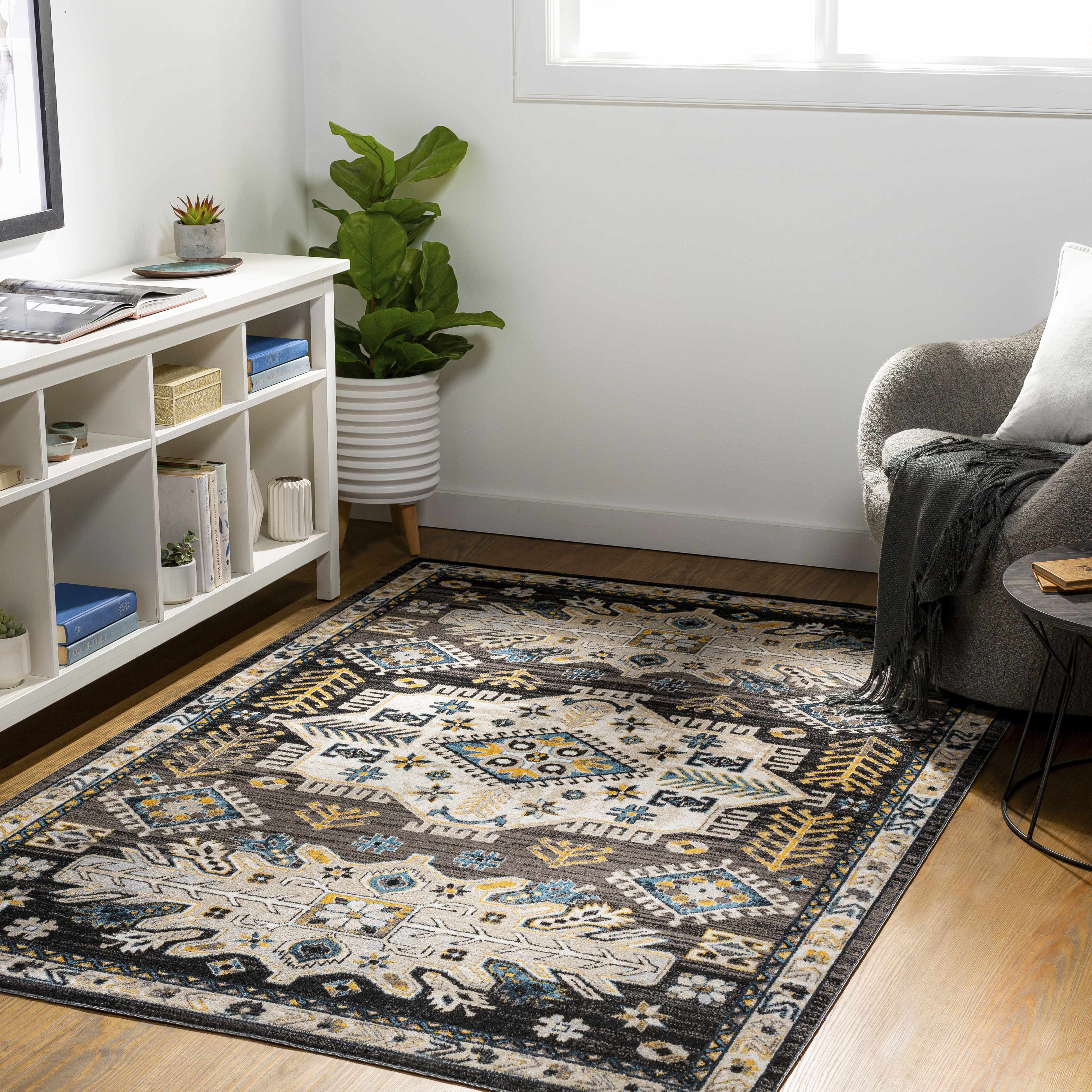 Cabacungan Black & Blue Washable Rug - Clearance - Image 2