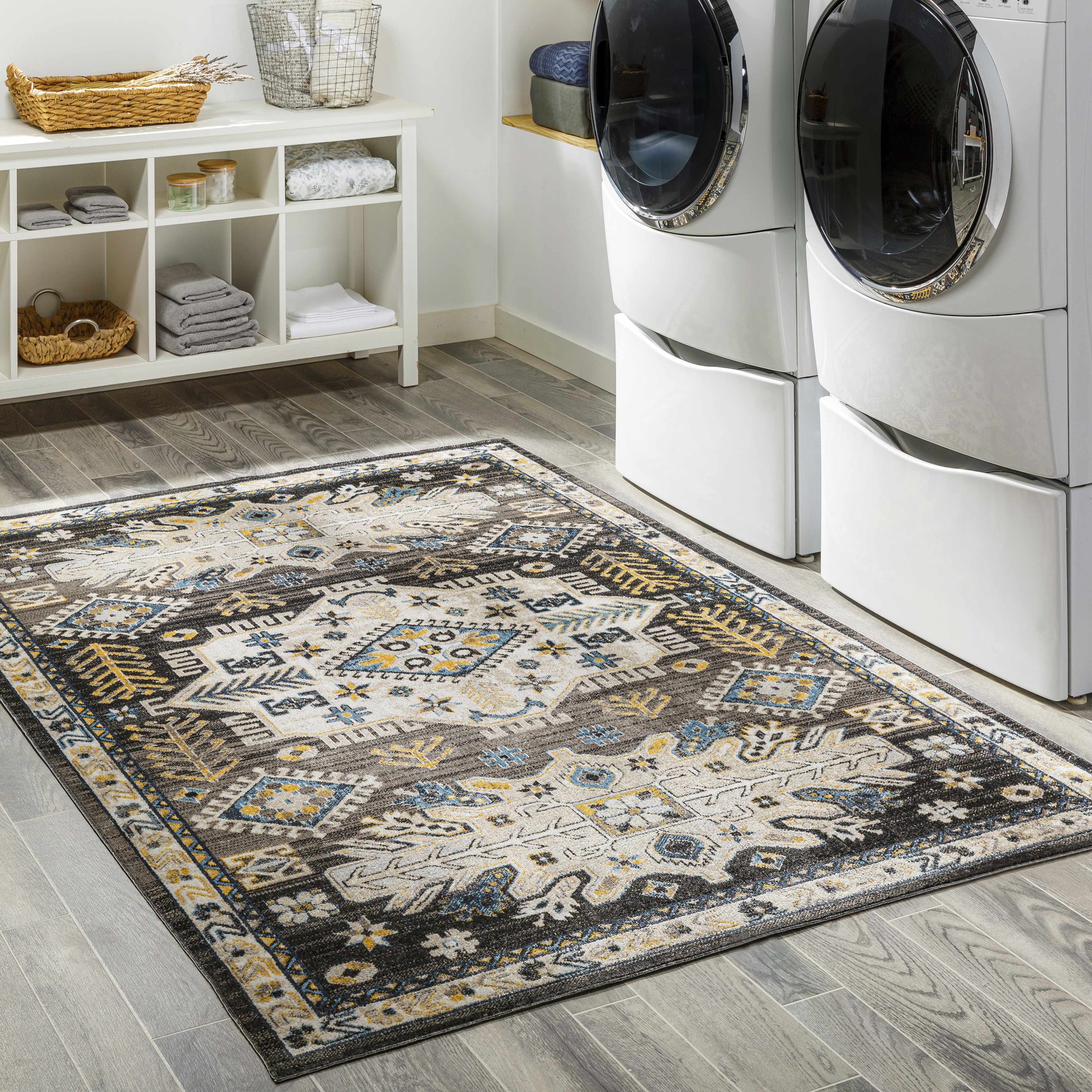 Cabacungan Black & Blue Washable Rug - Clearance - Image 3