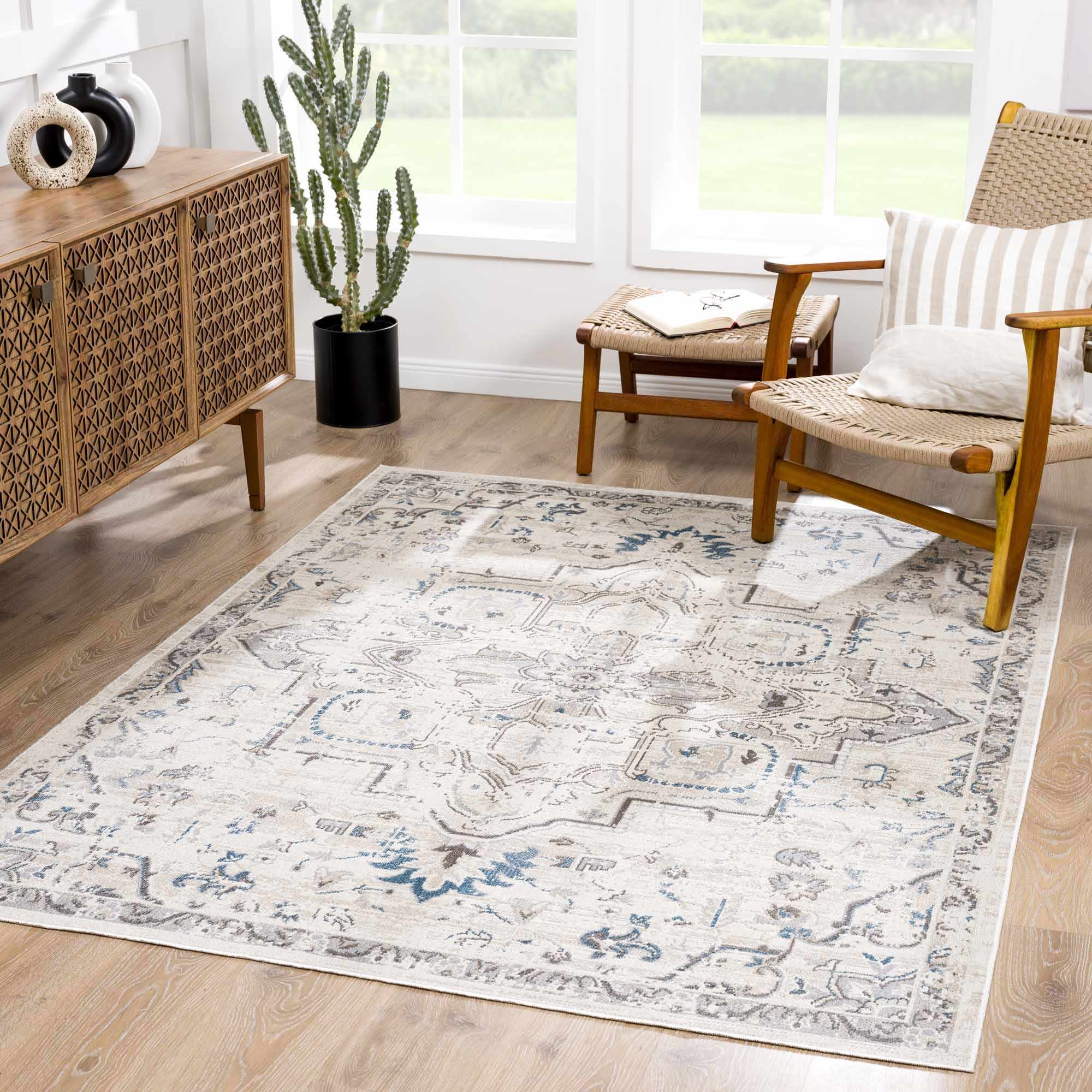 Cabacungan Cream Washable Area Rug - Clearance - Image 3