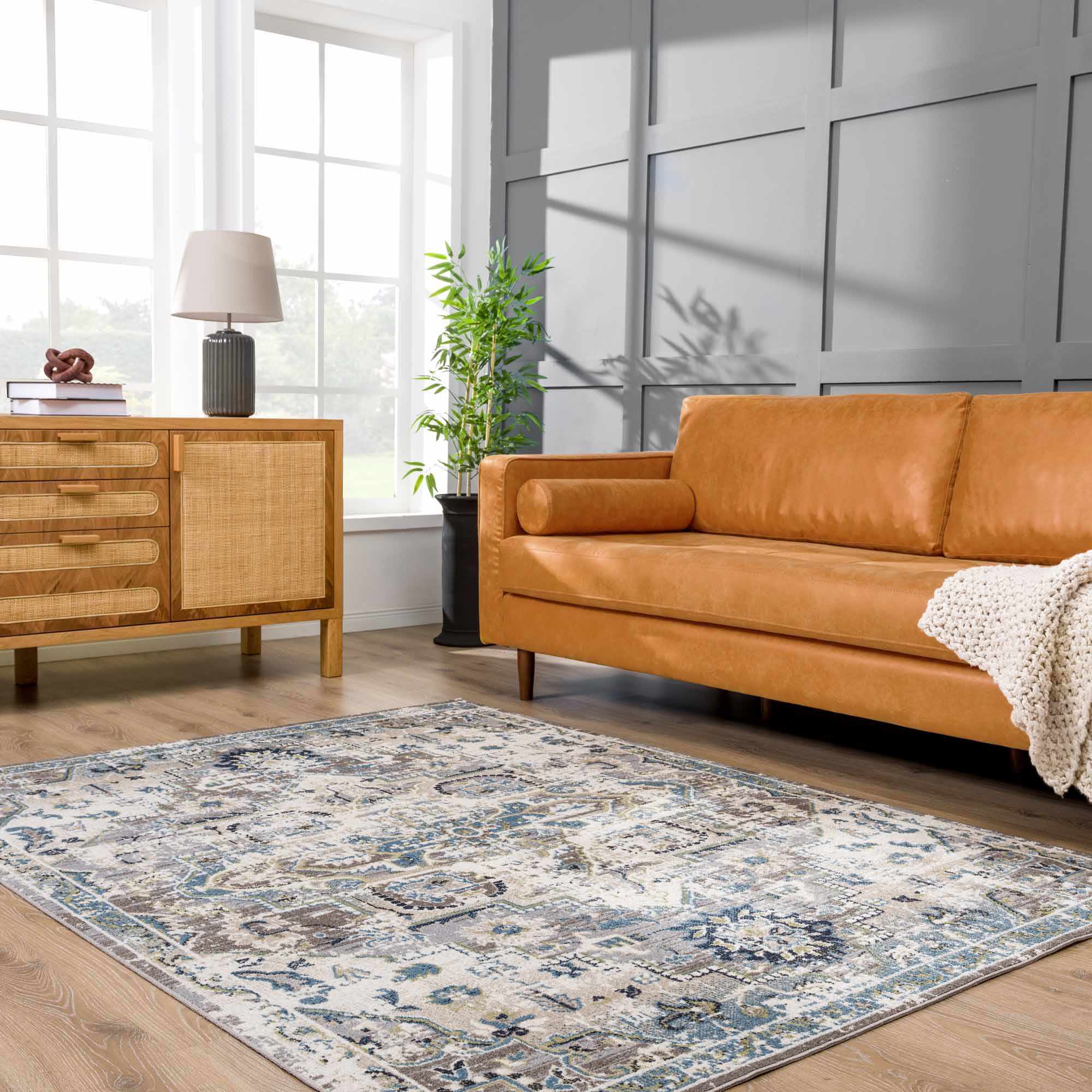 Cabacungan Gray & Blue Washable Area Rug - Image 12