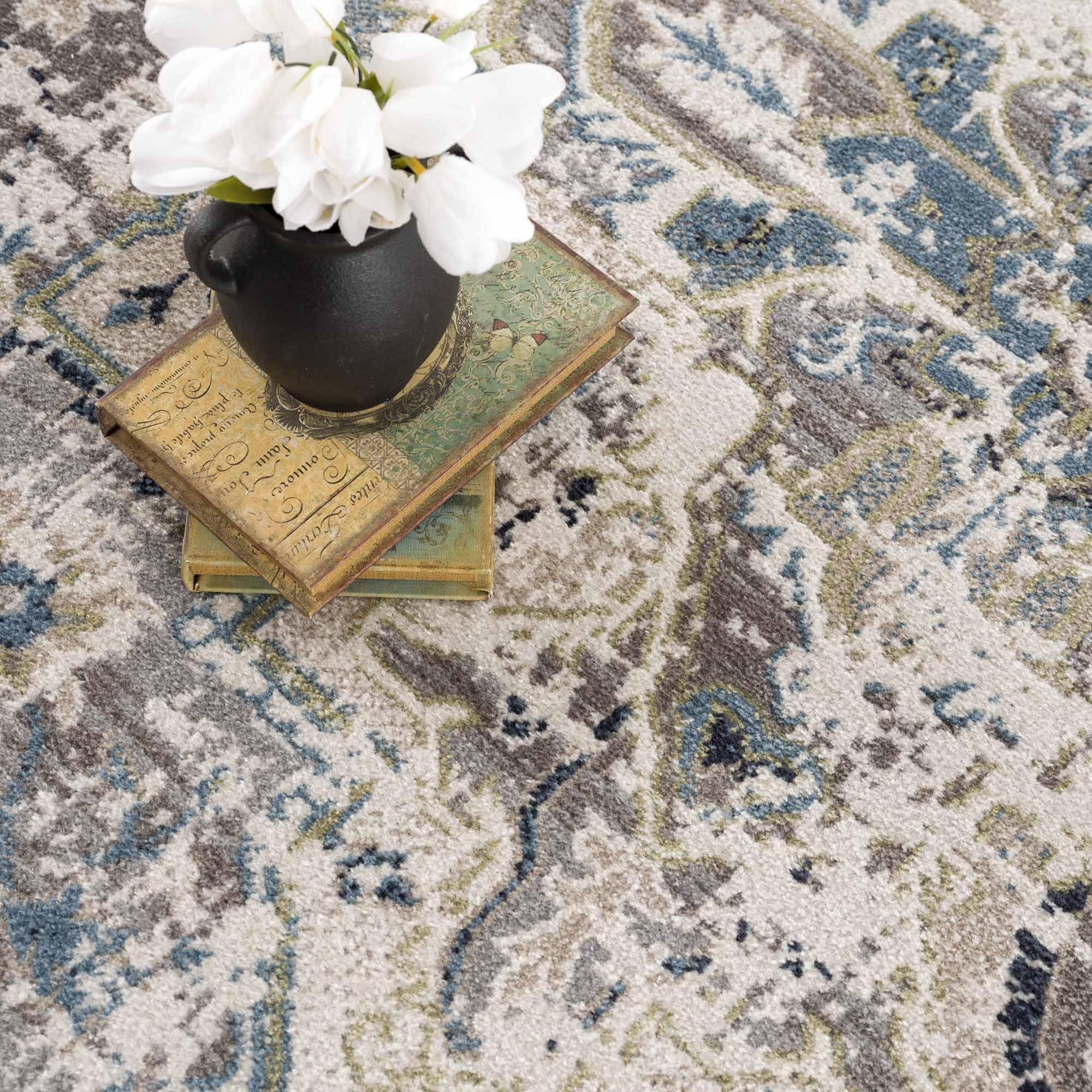 Cabacungan Gray & Blue Washable Area Rug - Image 15