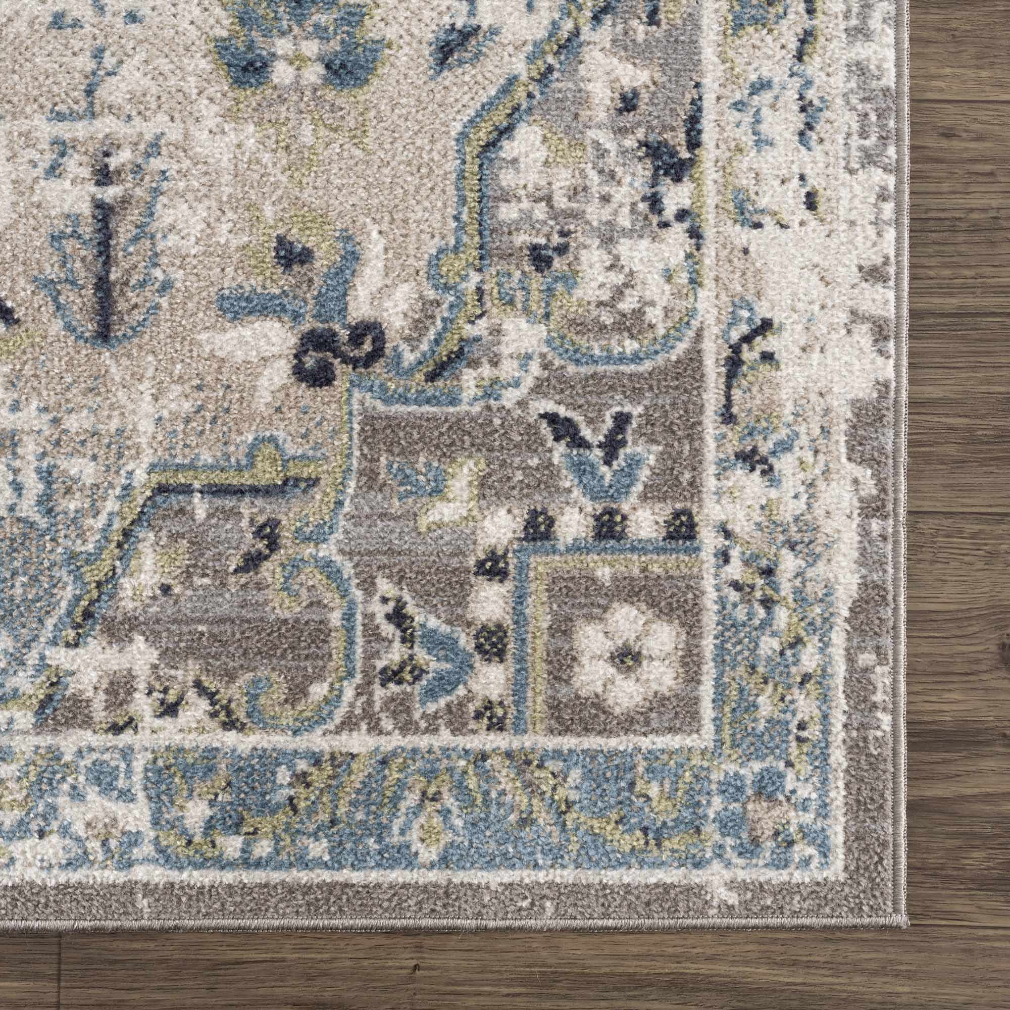 Cabacungan Gray & Blue Washable Area Rug - Image 9