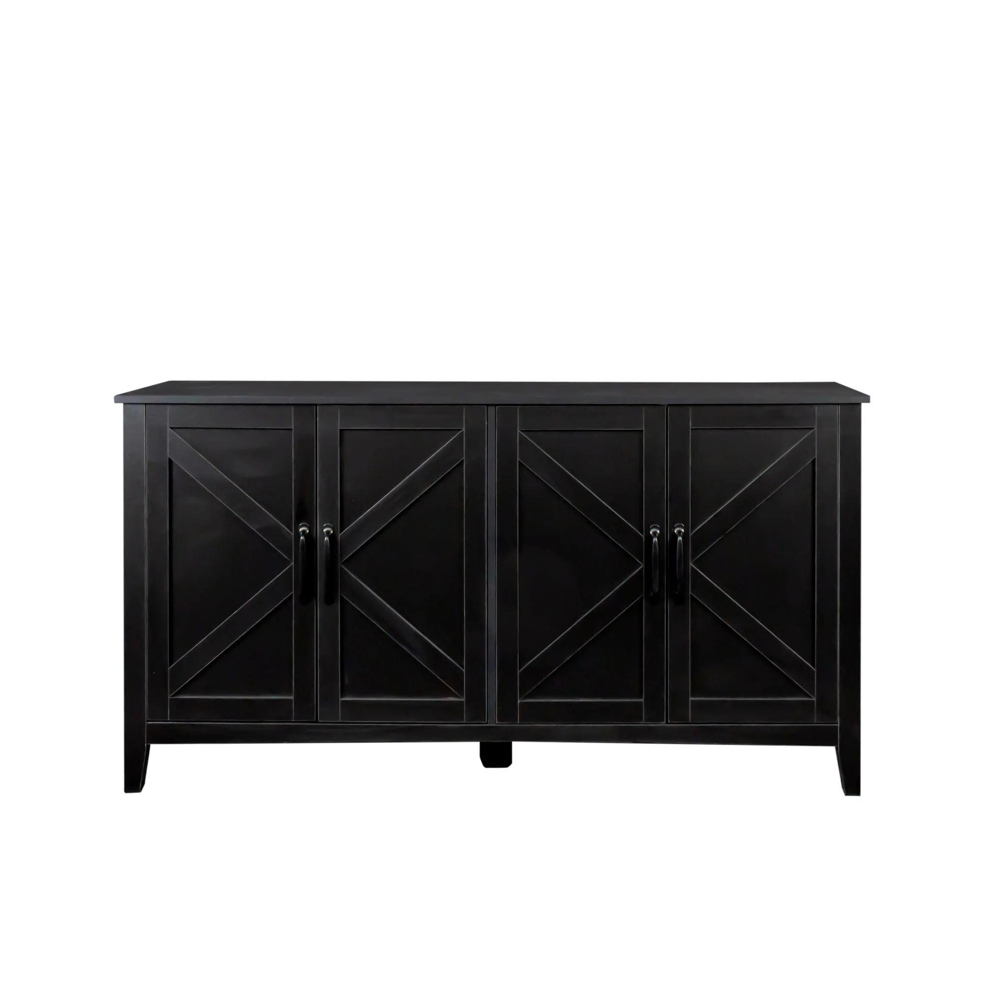 Cabinet With 4 Doors and 4 Open Shelves Freestanding Sideboard - Image 11