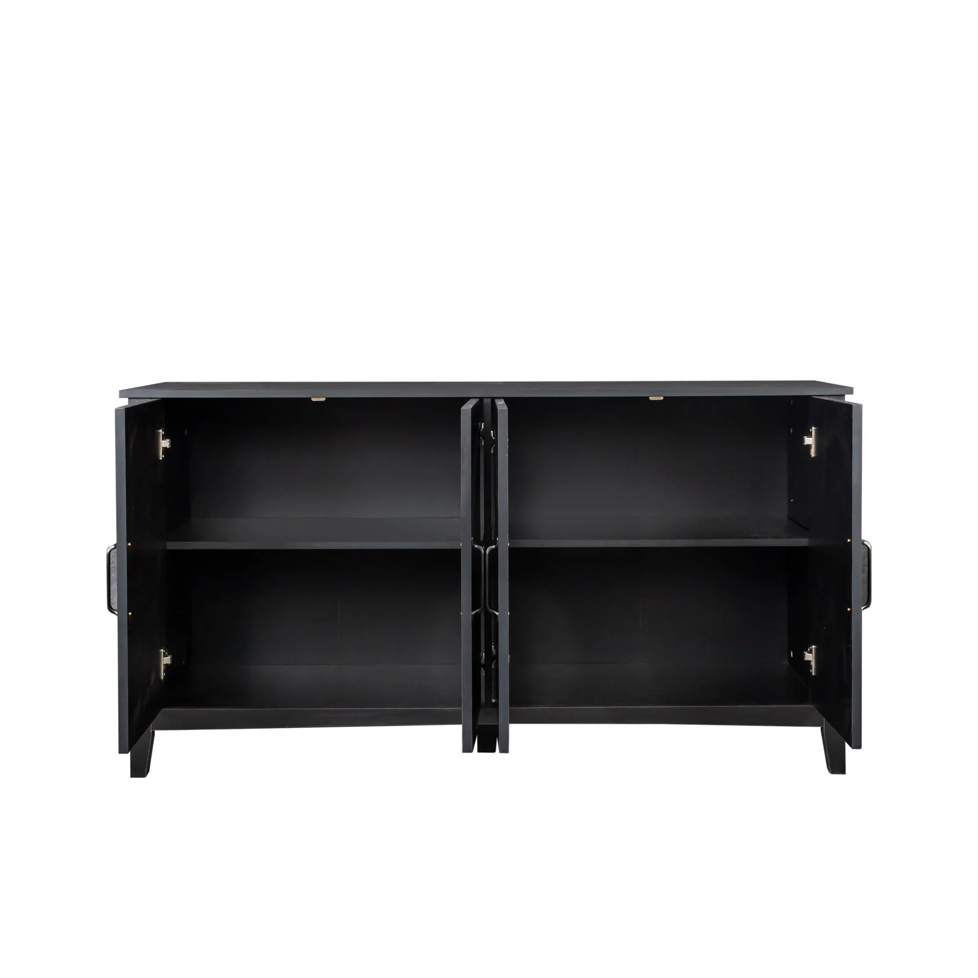 Cabinet With 4 Doors and 4 Open Shelves Freestanding Sideboard - Image 12