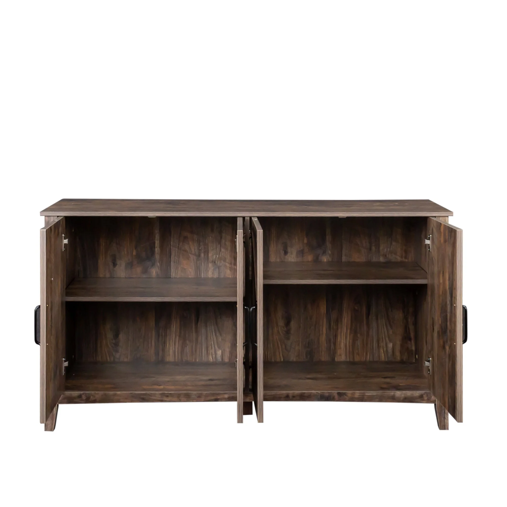 Cabinet with 4 Doors and 4 Open Shelves Freestanding Sideboard - Image 7
