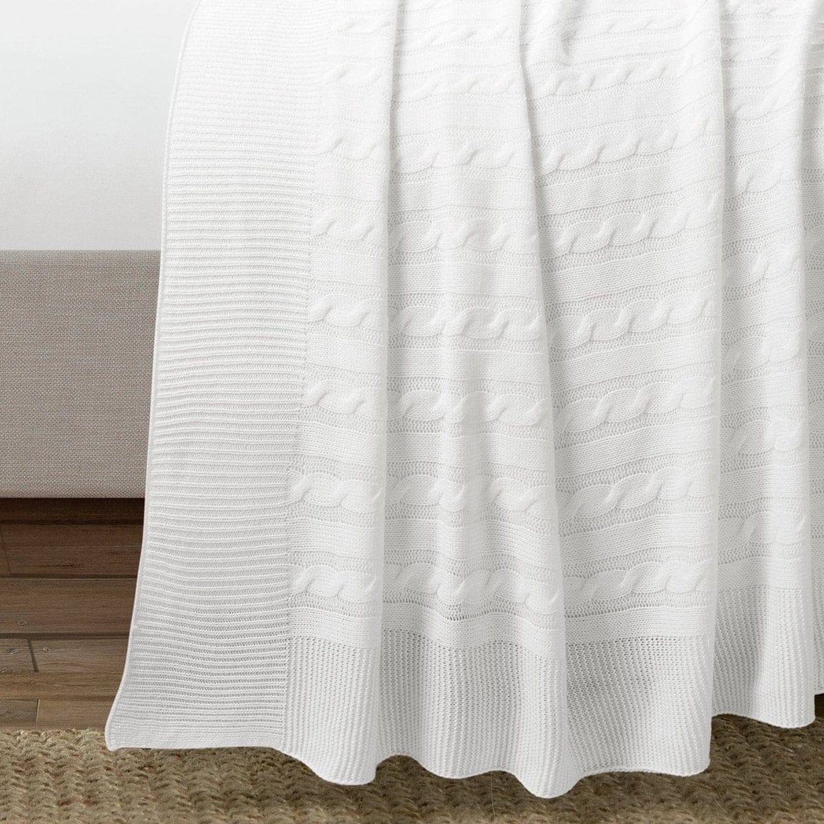 Cable Soft Knitted Blanket/Coverlet - Image 4