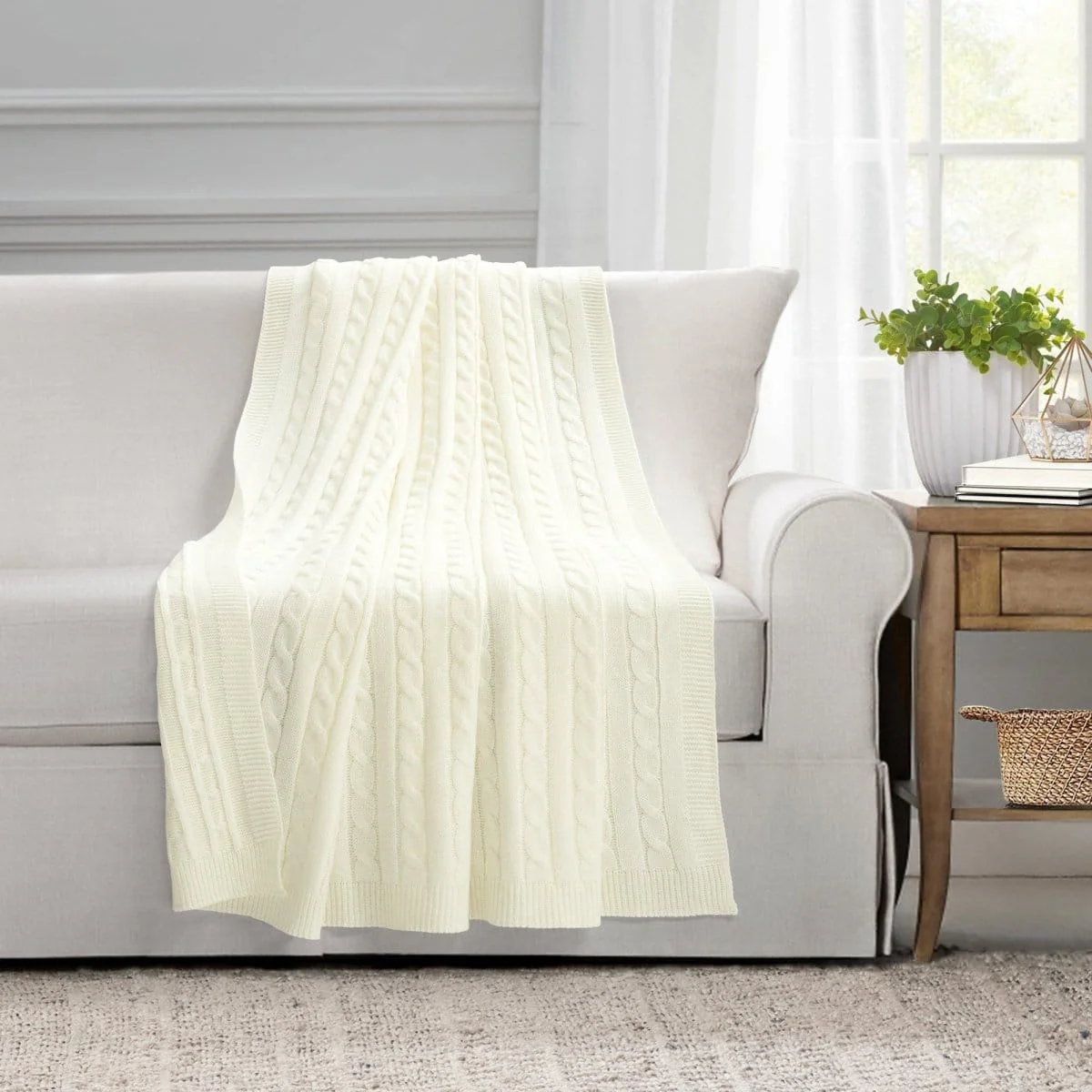 Cable Soft Knitted Throw - Image 11