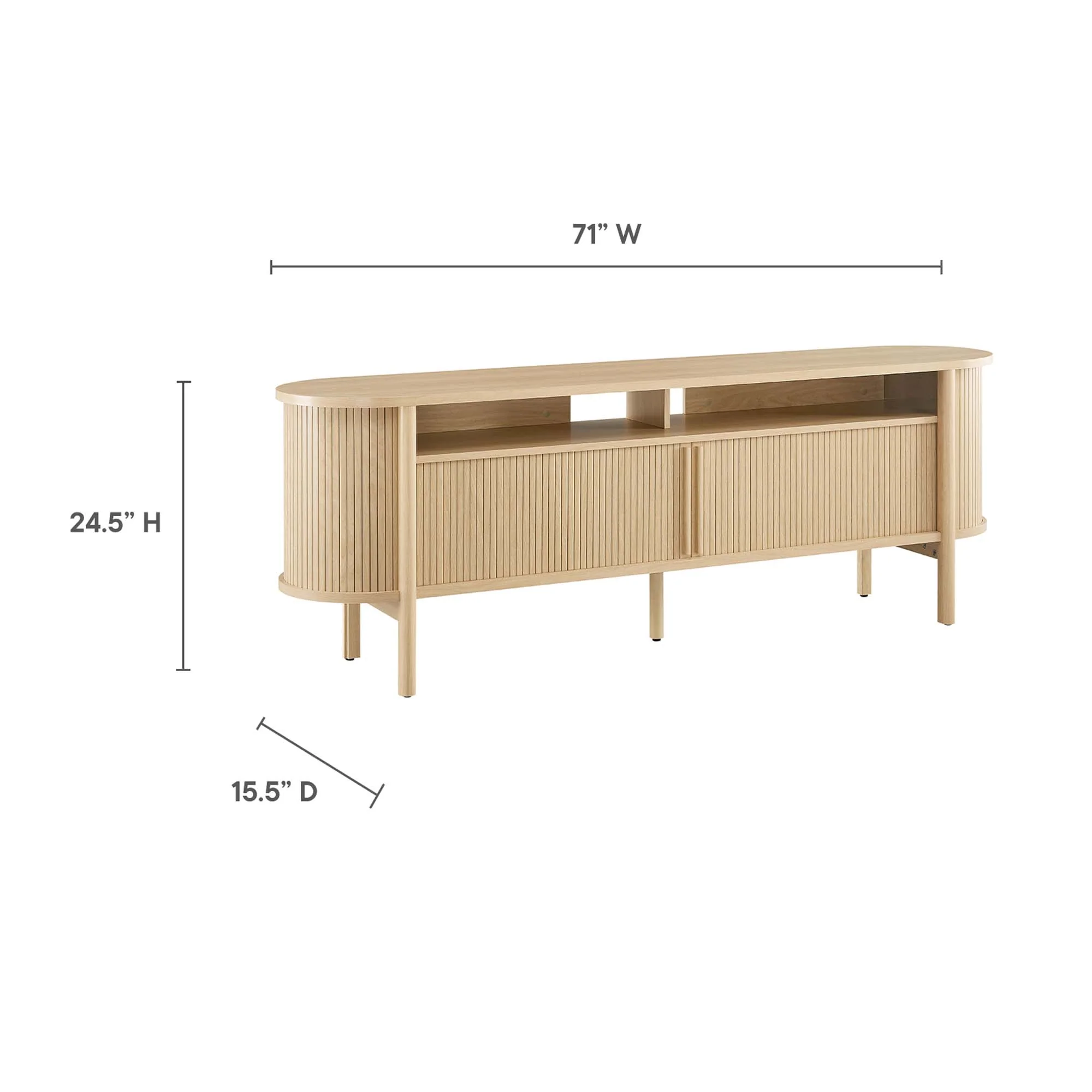 Cadence 71" Curved TV Stand by Modway - Image 3