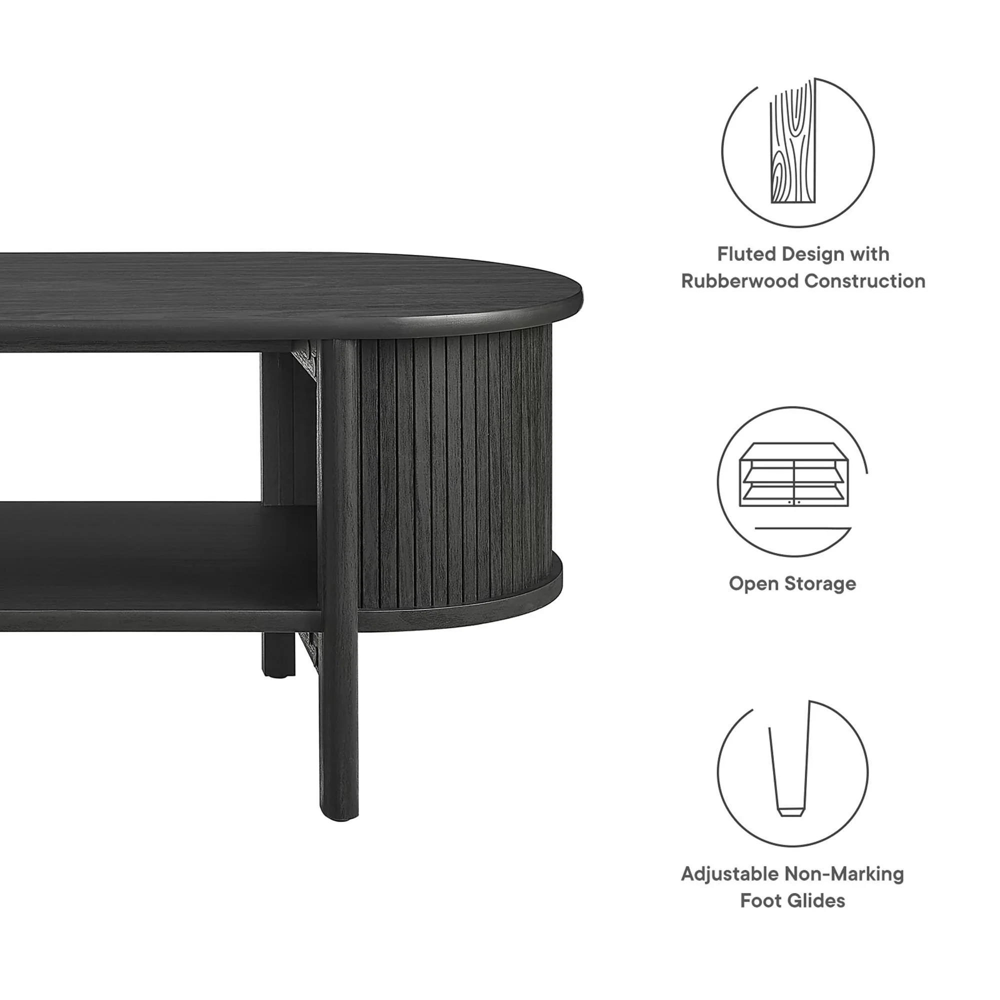 Cadence Coffee Table by Modway Mid-Century Modern Rubberwood - Image 19