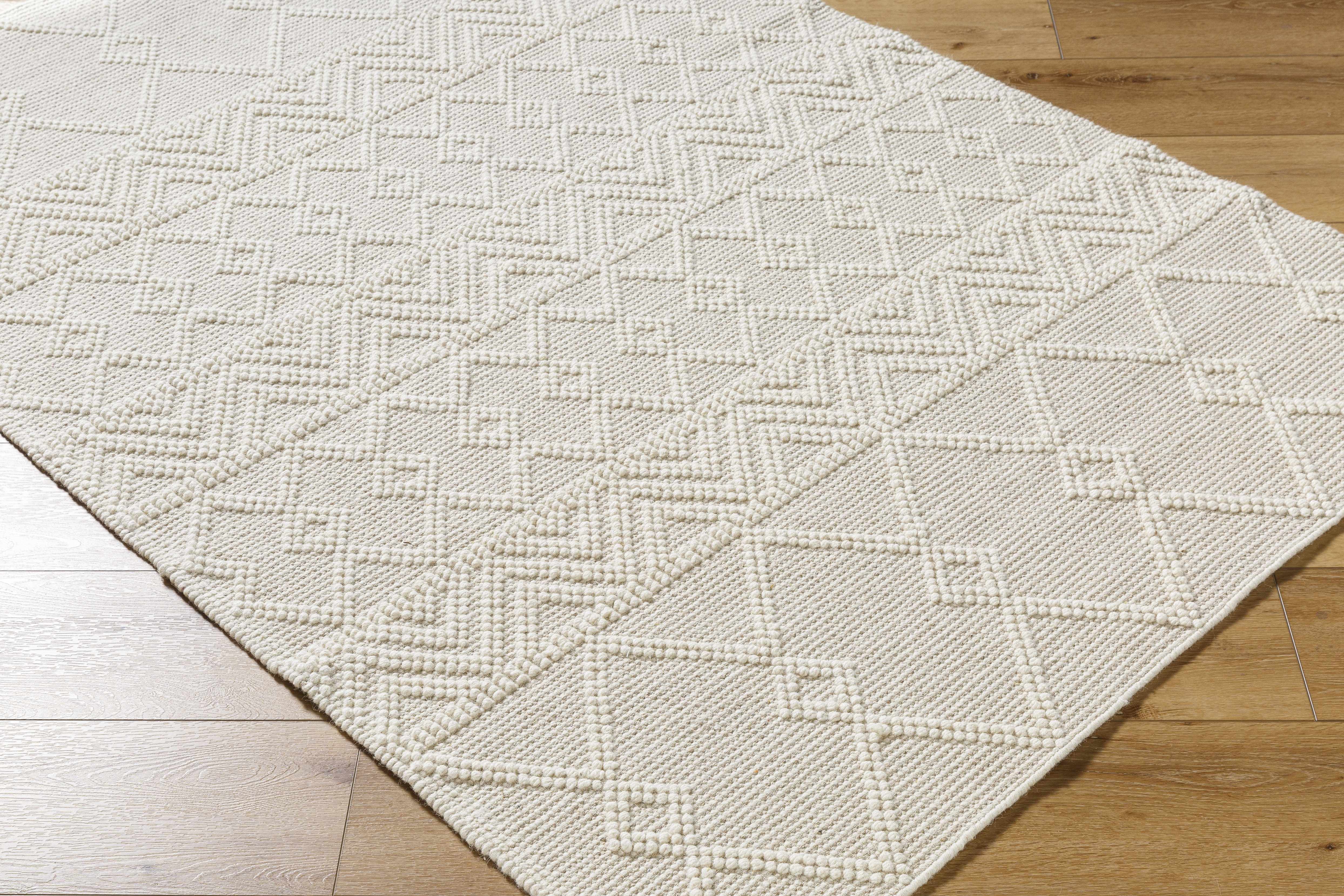 Caelum White Wool-Blend Rug - Image 9