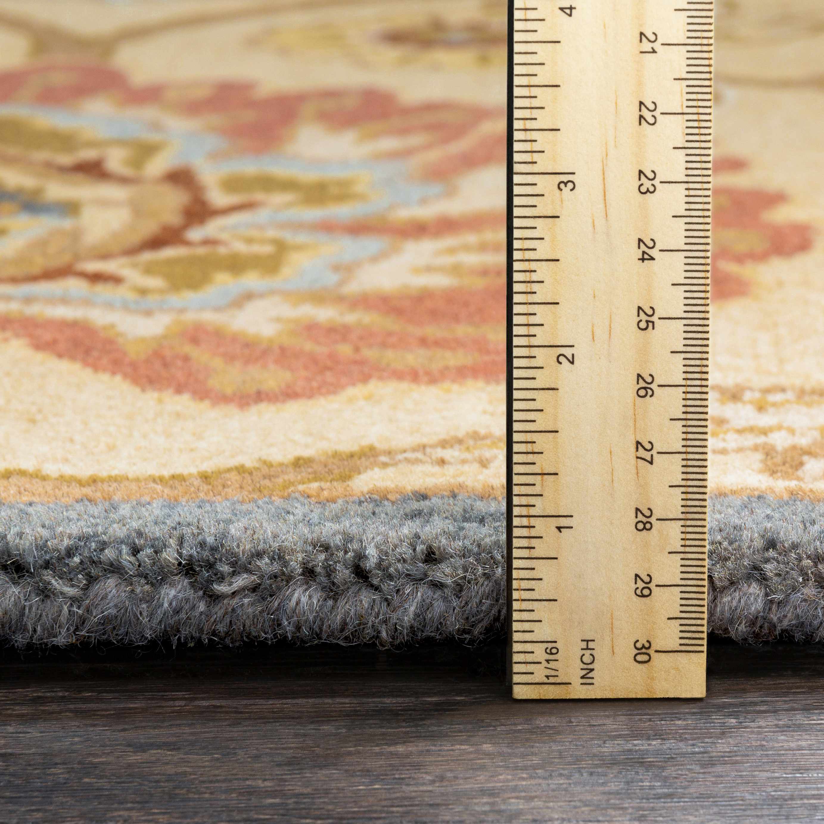 Caesar 1116 Hand Tufted Beige & Rust Wool Rug - Image 10