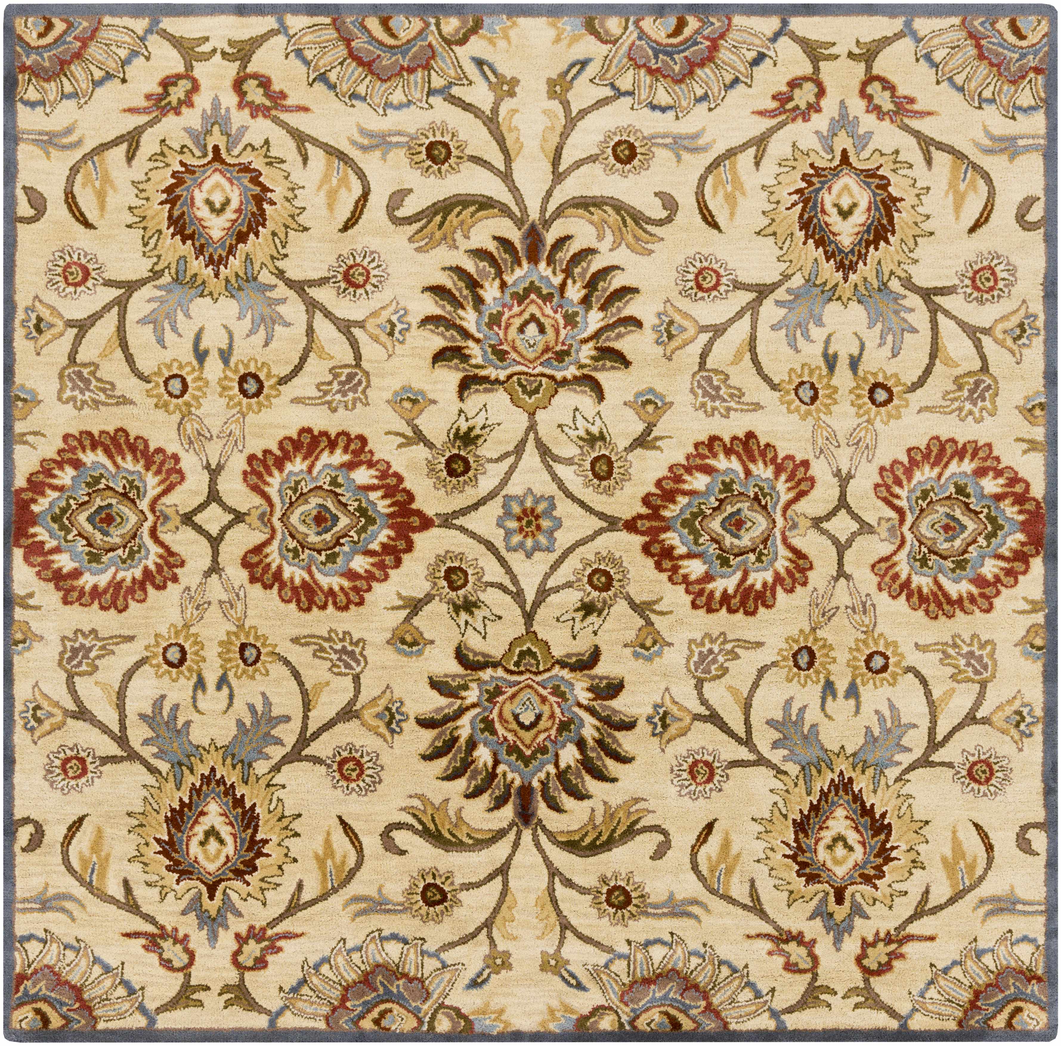 Caesar 1116 Hand Tufted Beige & Rust Wool Rug - Image 11