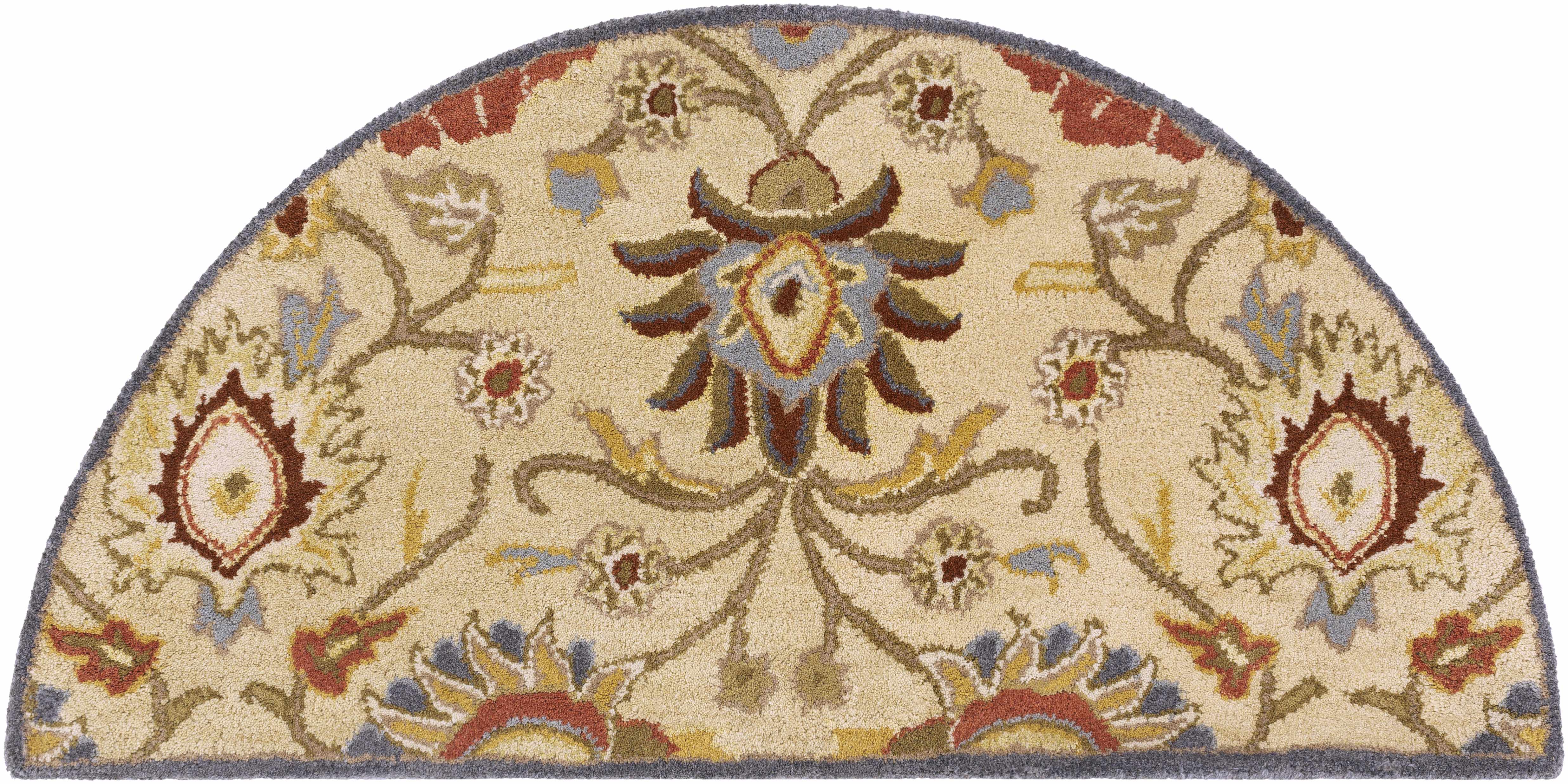 Caesar 1116 Hand Tufted Beige & Rust Wool Rug - Image 13