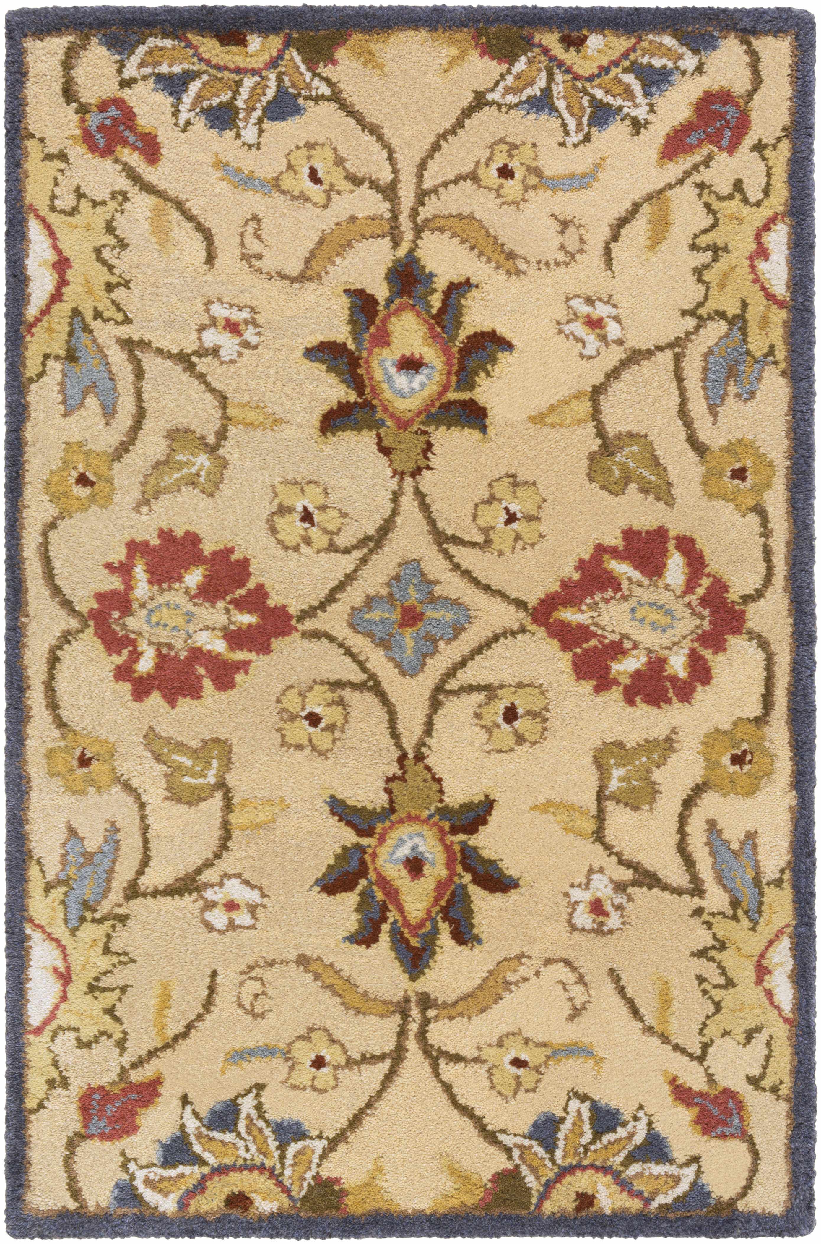 Caesar 1116 Hand Tufted Beige & Rust Wool Rug - Image 17