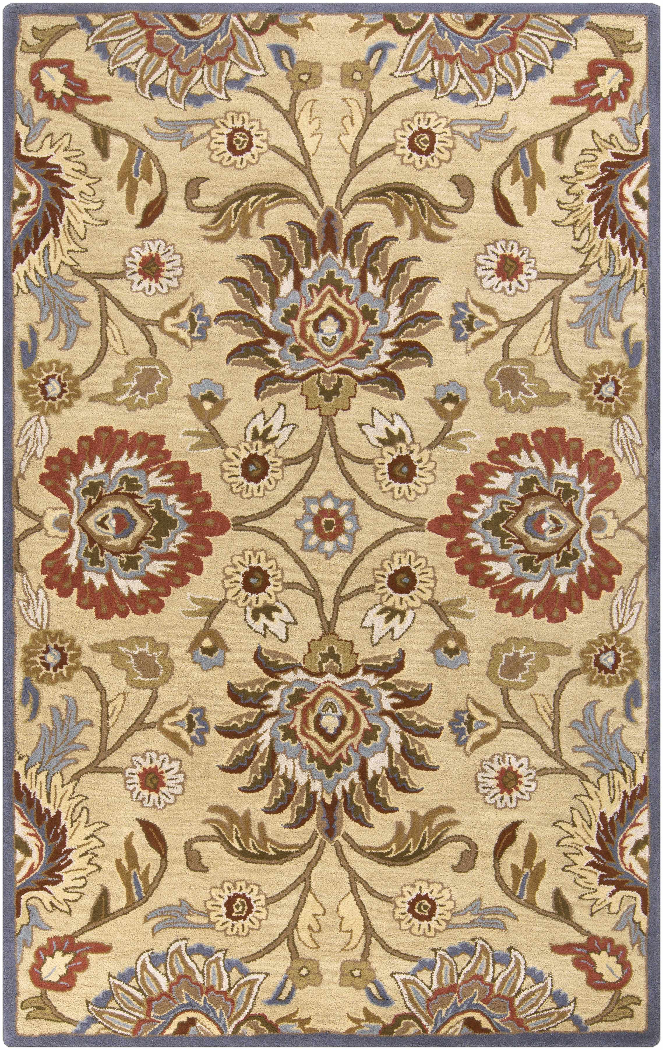 Caesar 1116 Hand Tufted Beige & Rust Wool Rug - Image 18