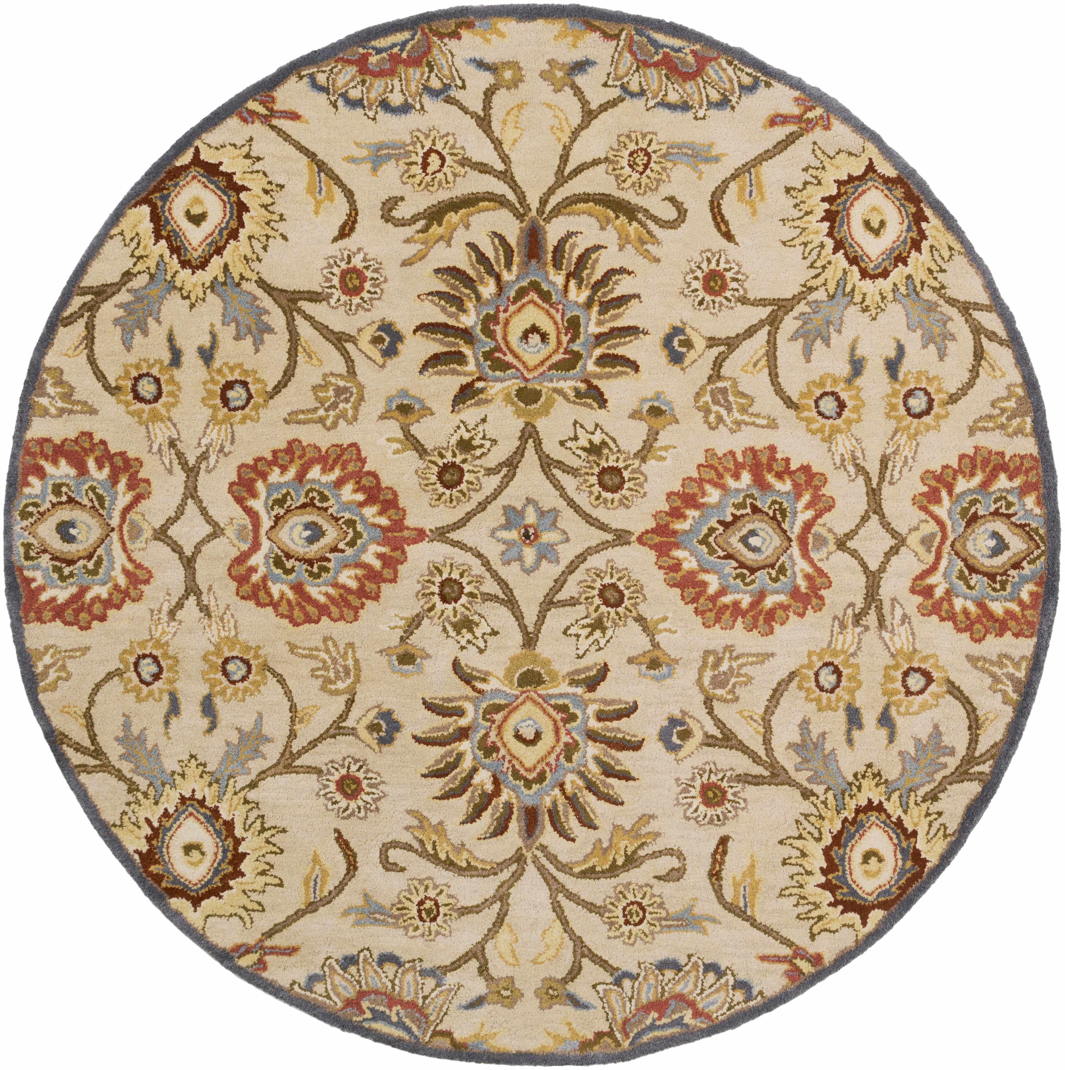 Caesar 1116 Hand Tufted Beige & Rust Wool Rug - Image 20