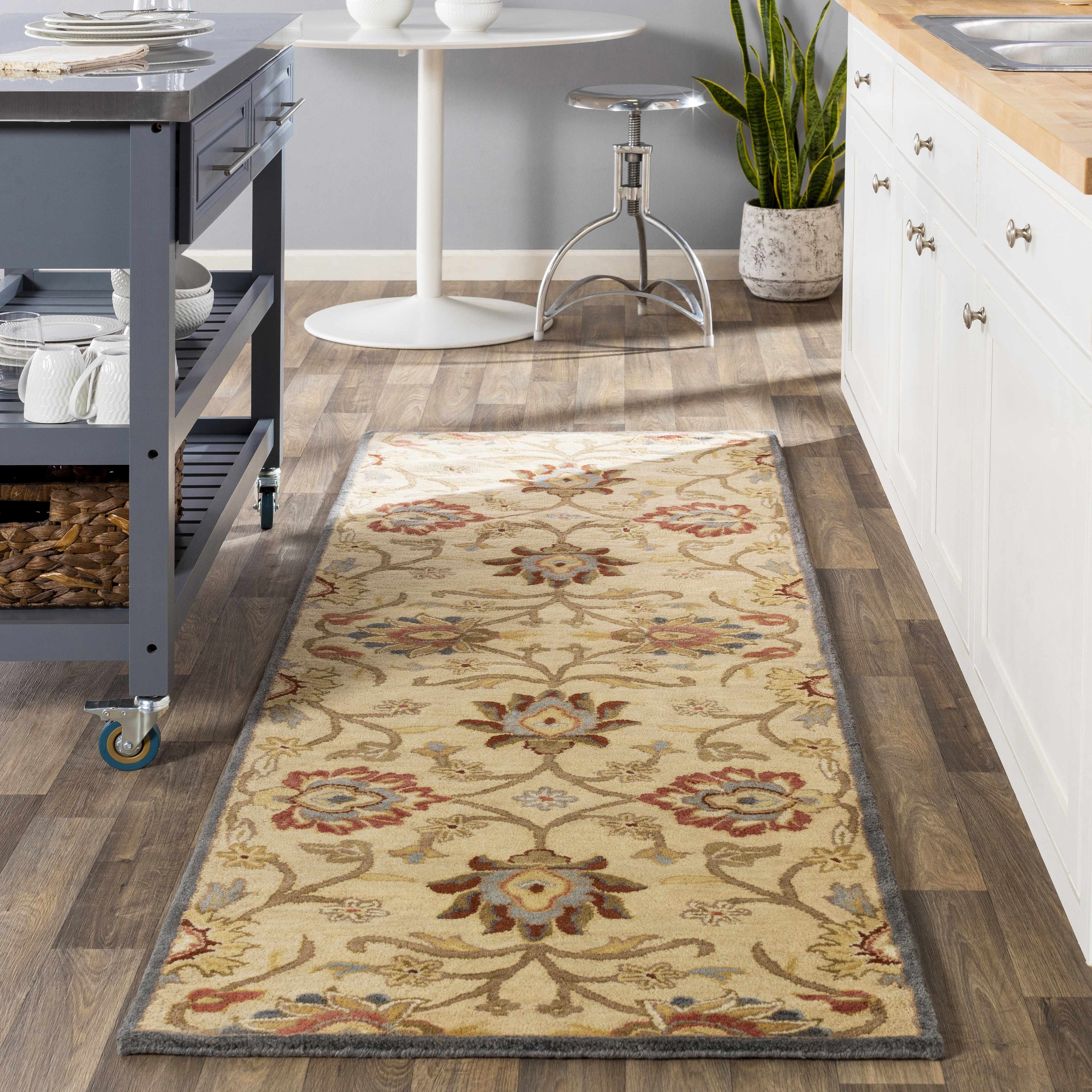 Caesar 1116 Hand Tufted Beige & Rust Wool Rug - Image 3
