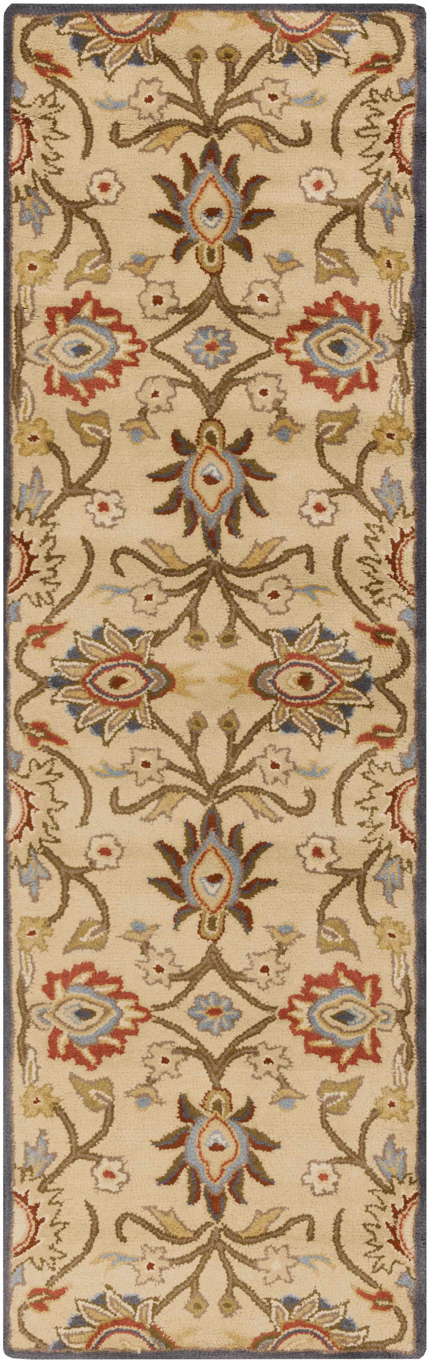 Caesar 1116 Hand Tufted Beige & Rust Wool Rug - Image 8