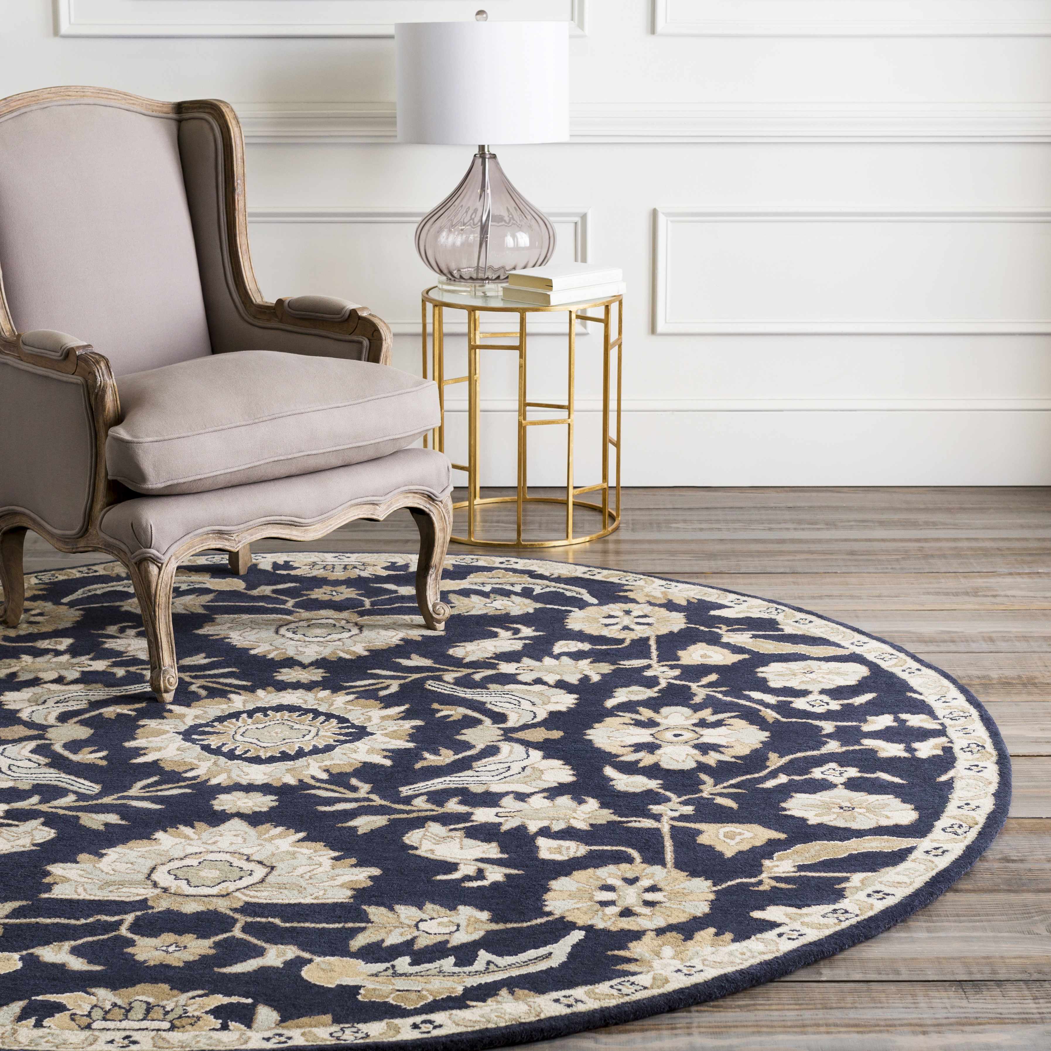 Caesar CAE-1164 Black Floral Wool Rug - Image 15