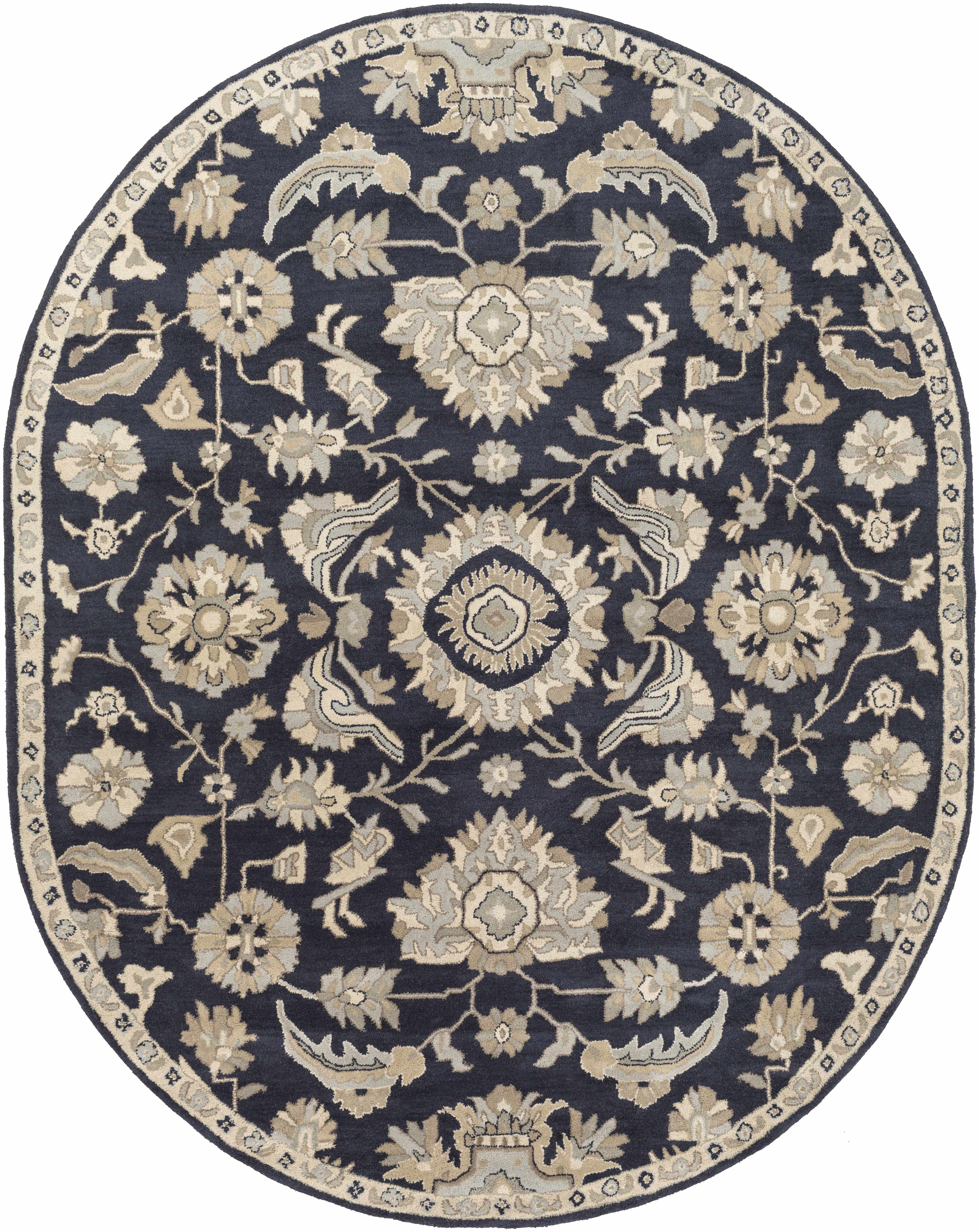 Caesar CAE-1164 Black Floral Wool Rug - Image 17