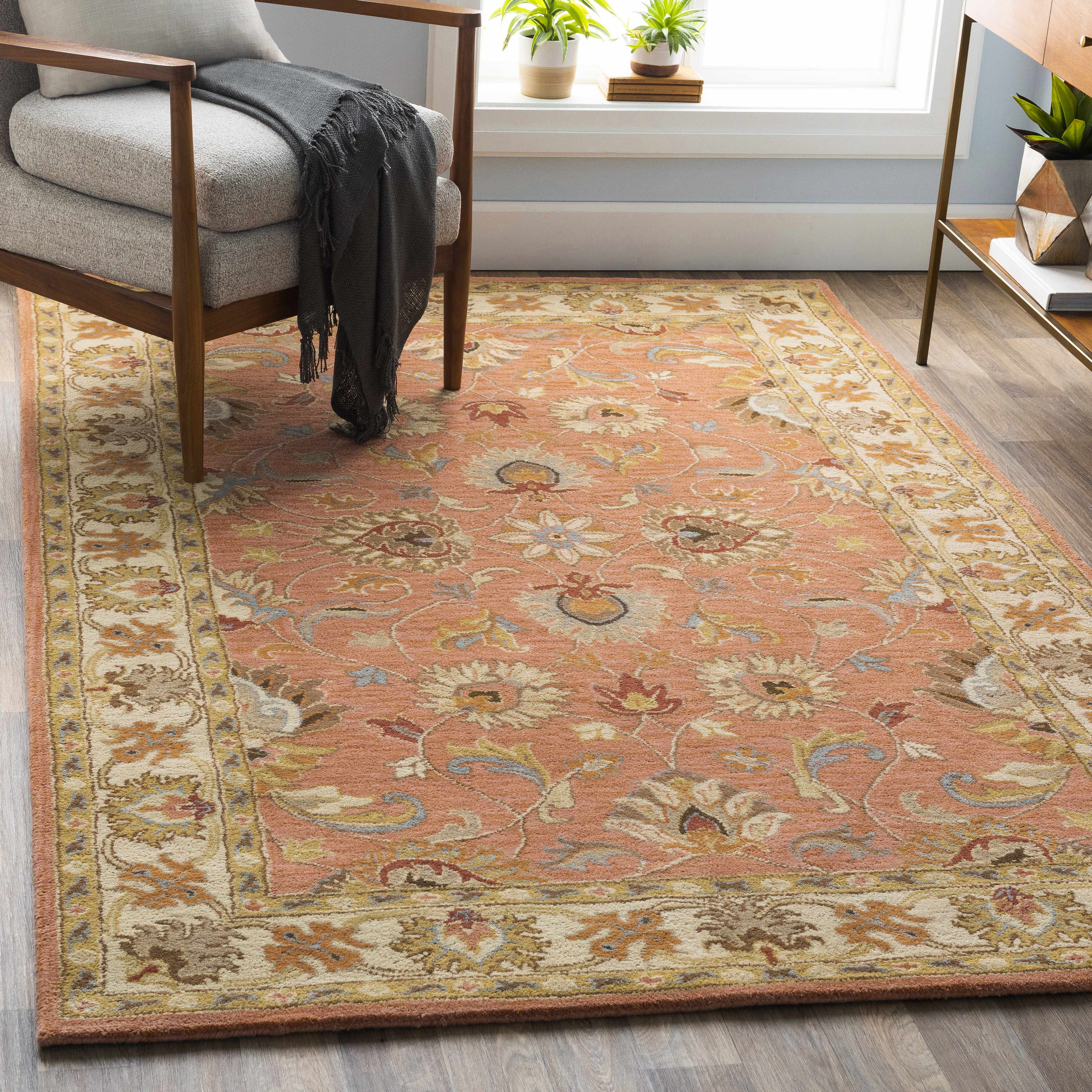 Caesar Hand Tufted Burnt Orange 1124 Wool Carpet - Image 2