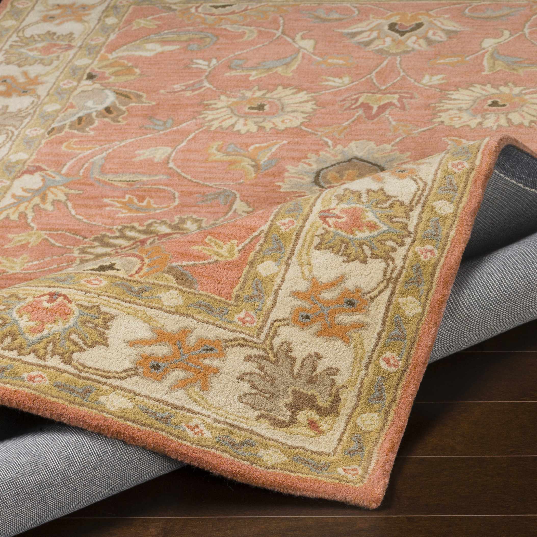 Caesar Hand Tufted Burnt Orange 1124 Wool Carpet - Image 6